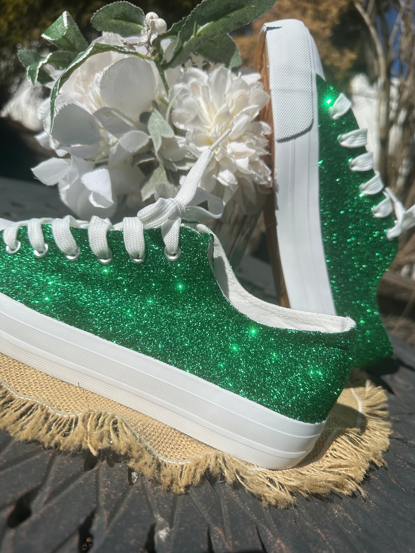 Green Glitter Sneakers