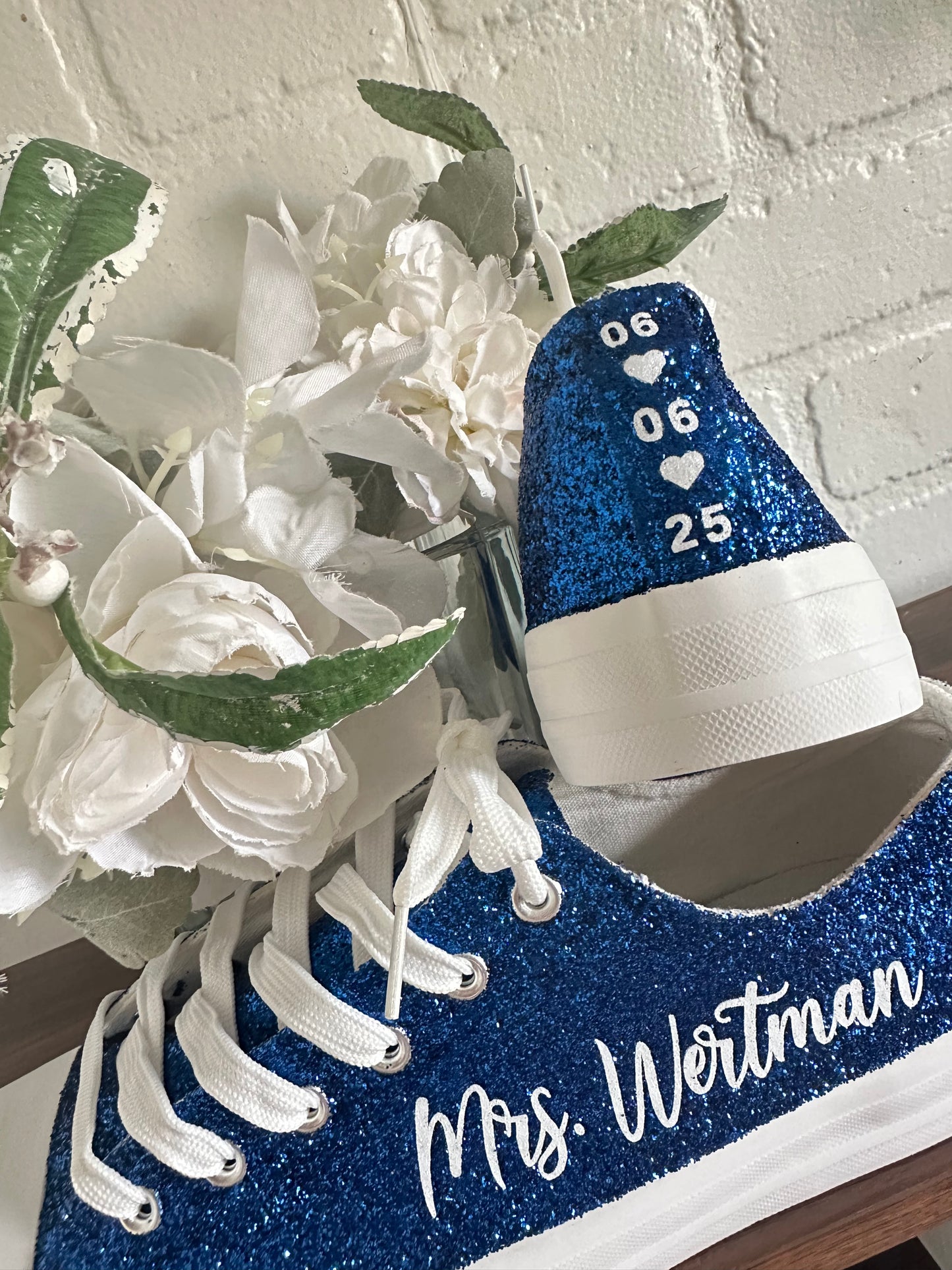 Royal Blue Glitter Sneakers