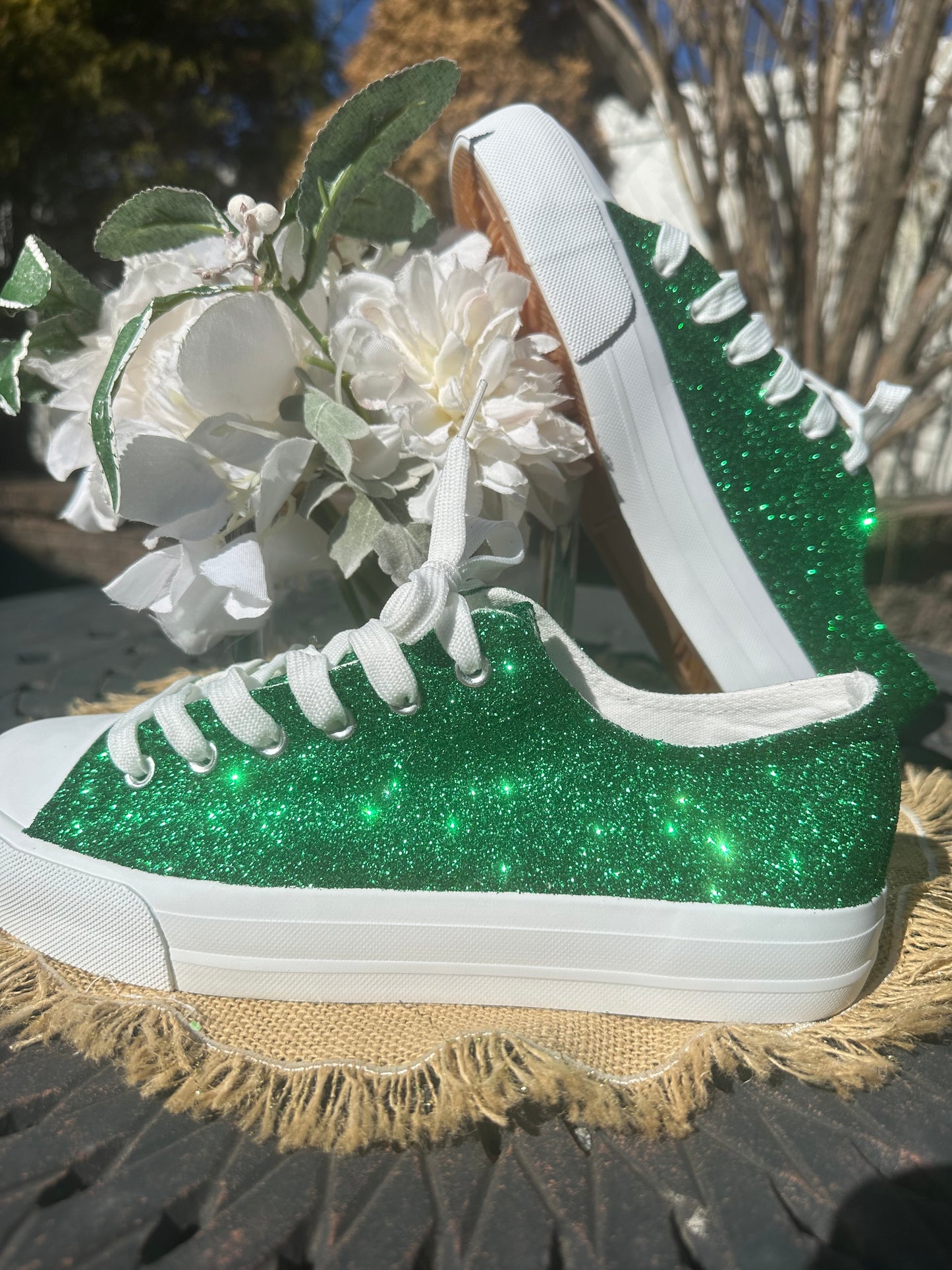 Green Glitter Sneakers