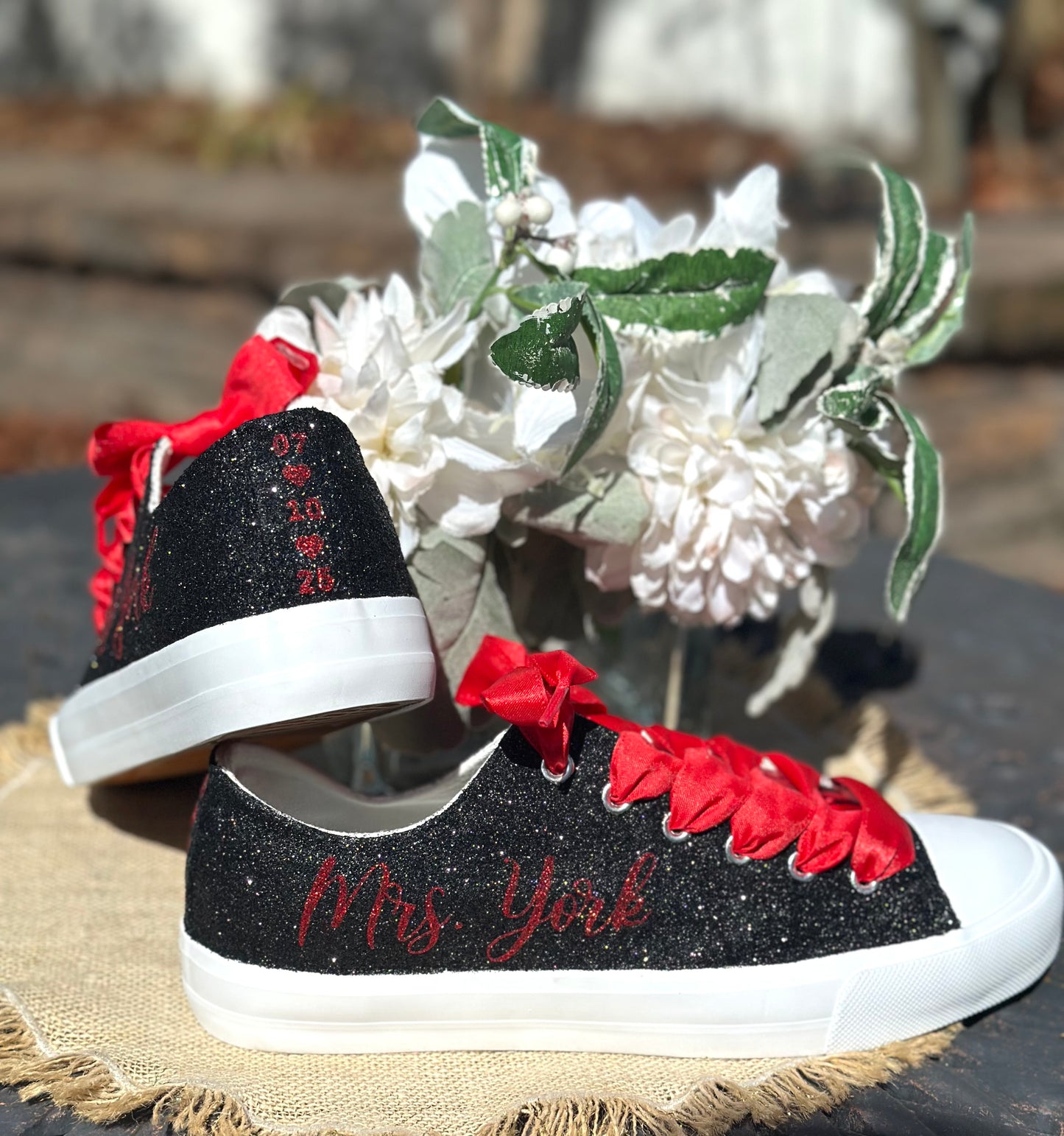 Black Glitter Sneakers