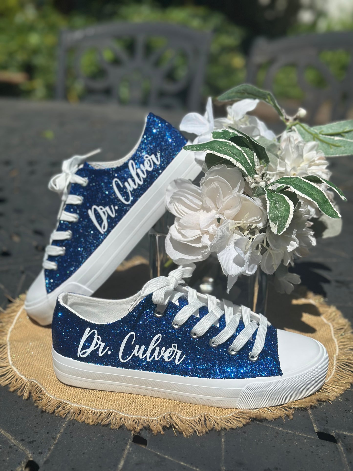 Royal Blue Glitter Sneakers