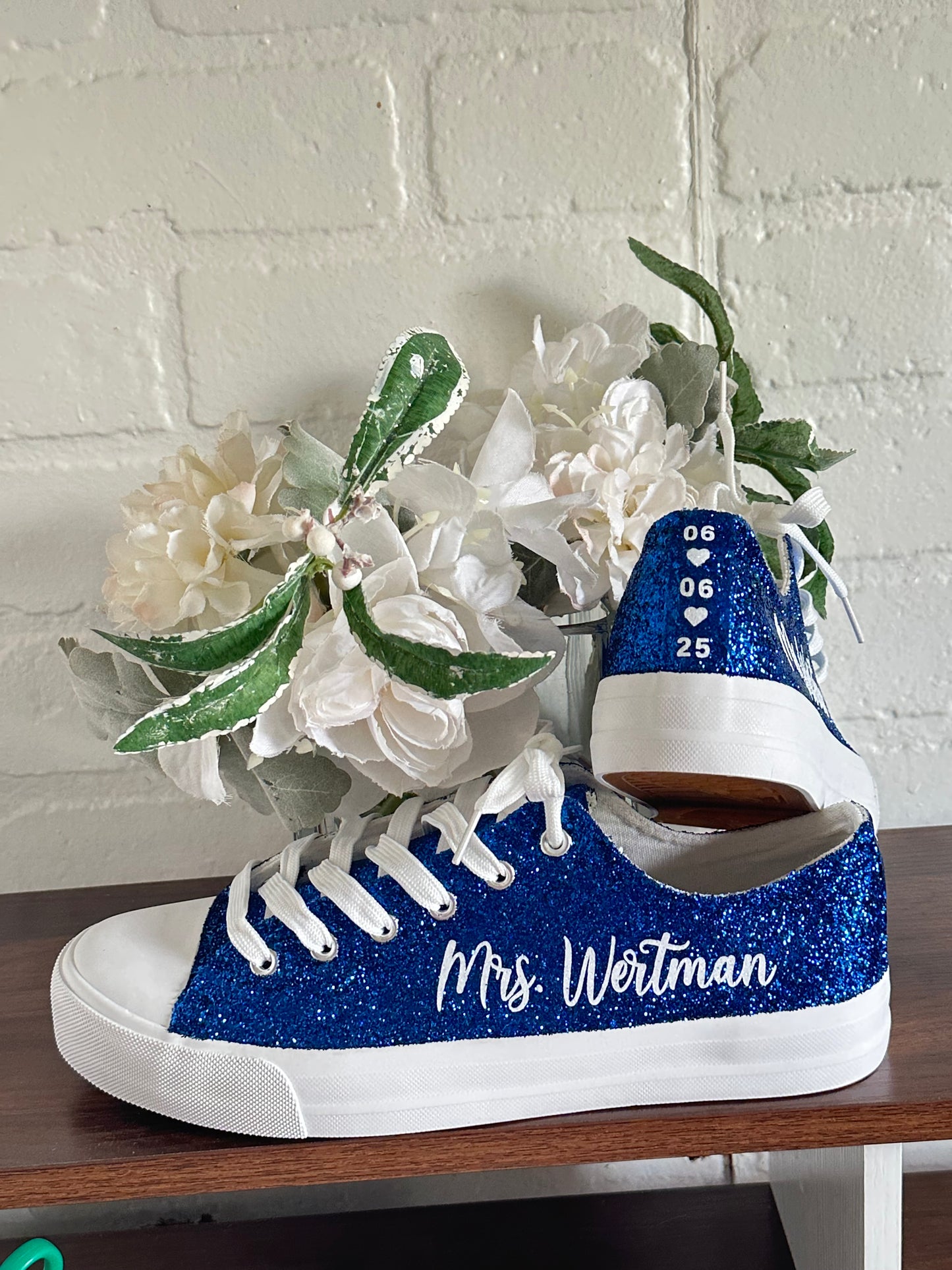 Royal Blue Glitter Sneakers