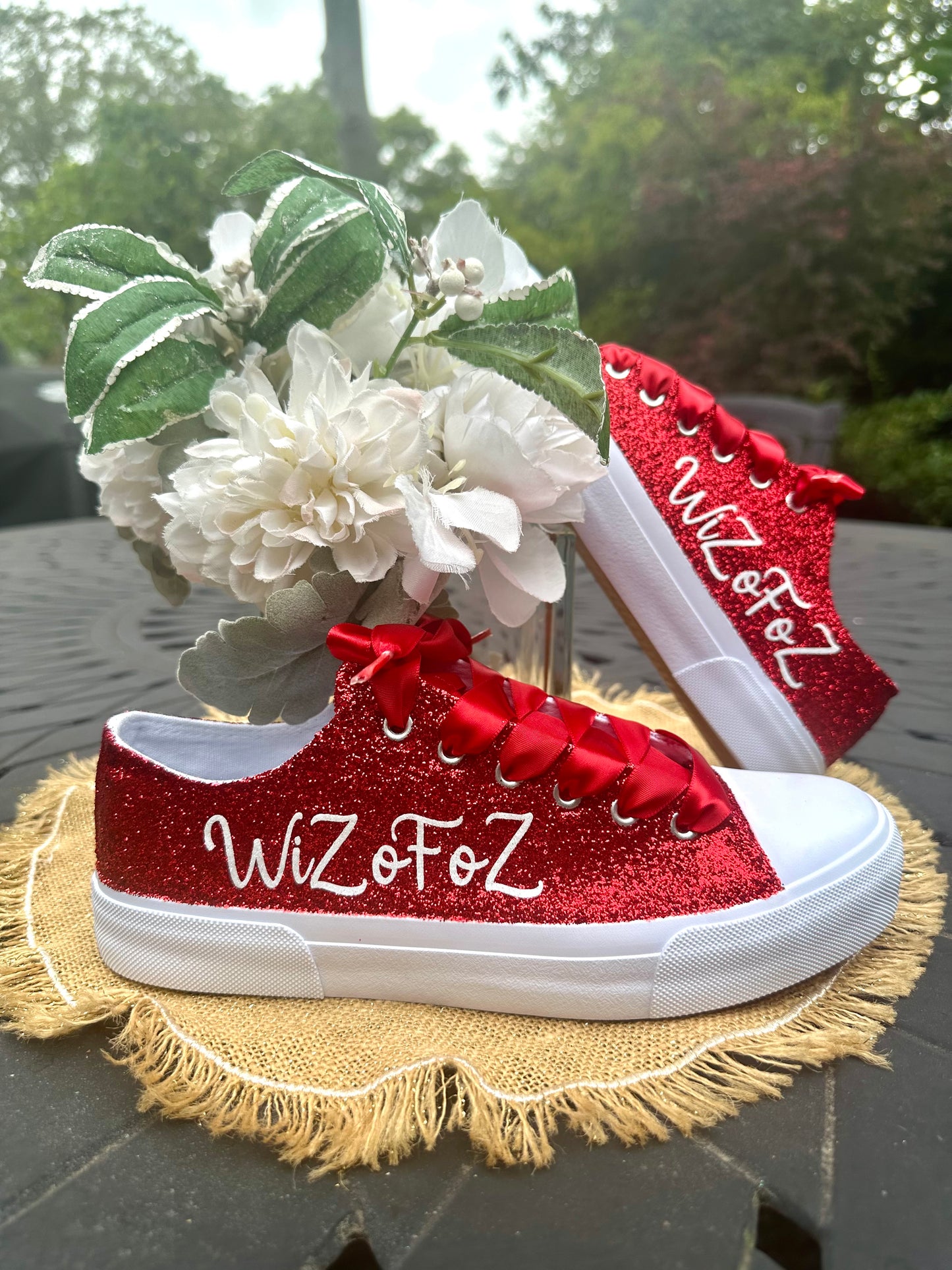 Red Glitter Sneakers