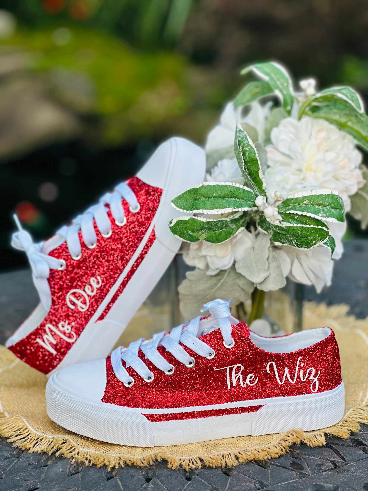 Red Glitter Sneakers