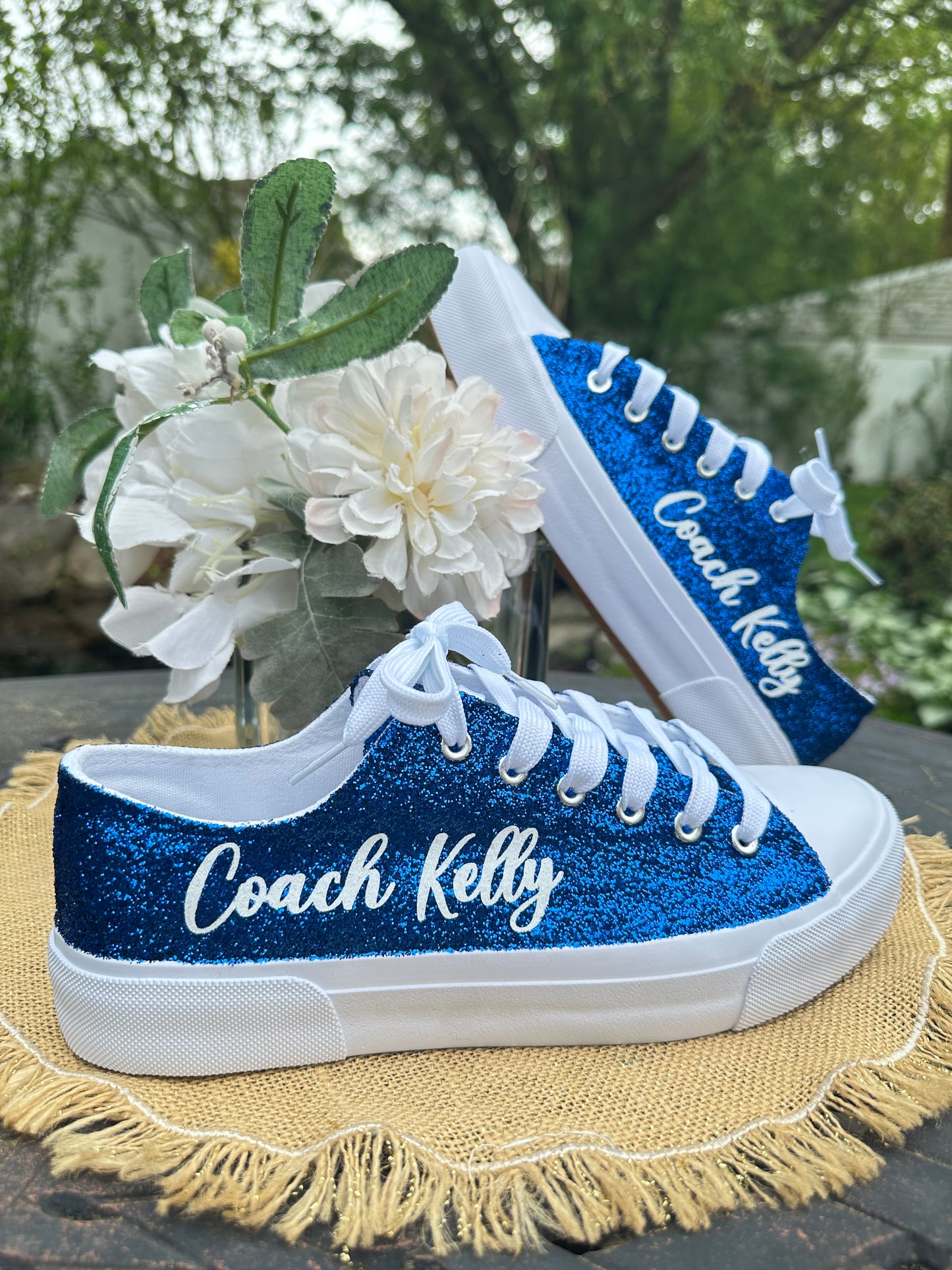 Royal Blue Glitter Sneakers
