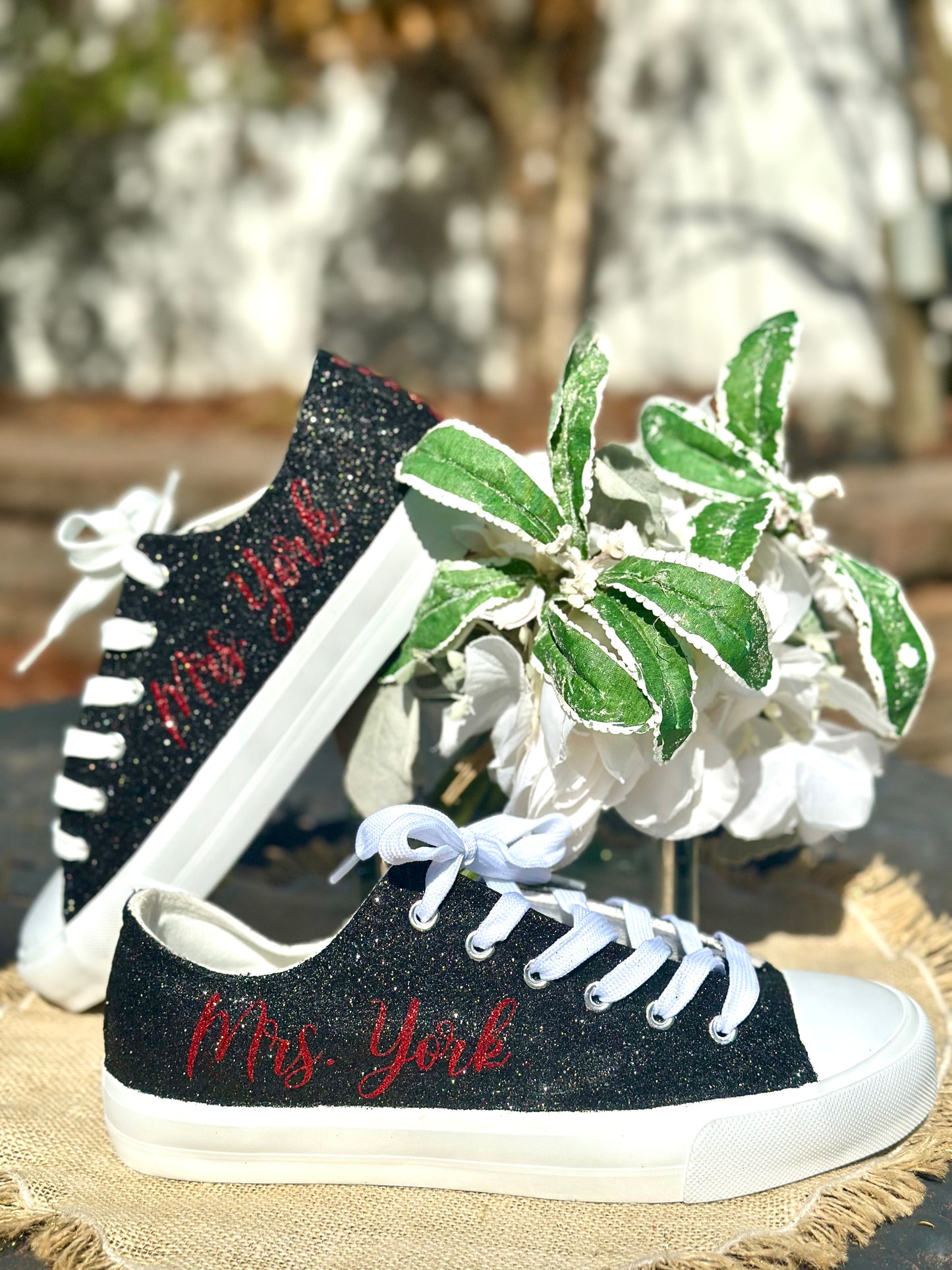 Black Glitter Sneakers