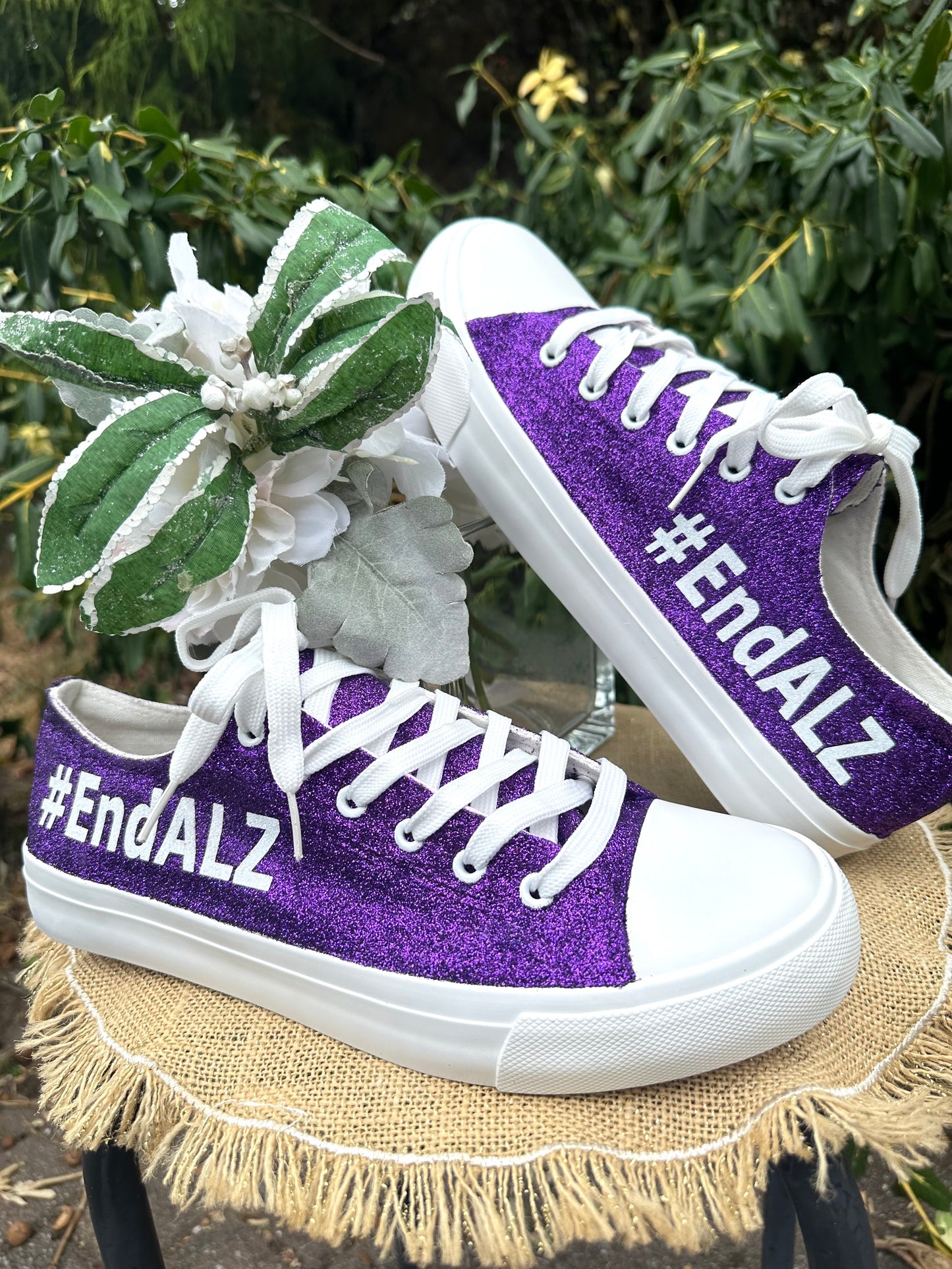 Personalized Plum Purple Wedding Sneakers