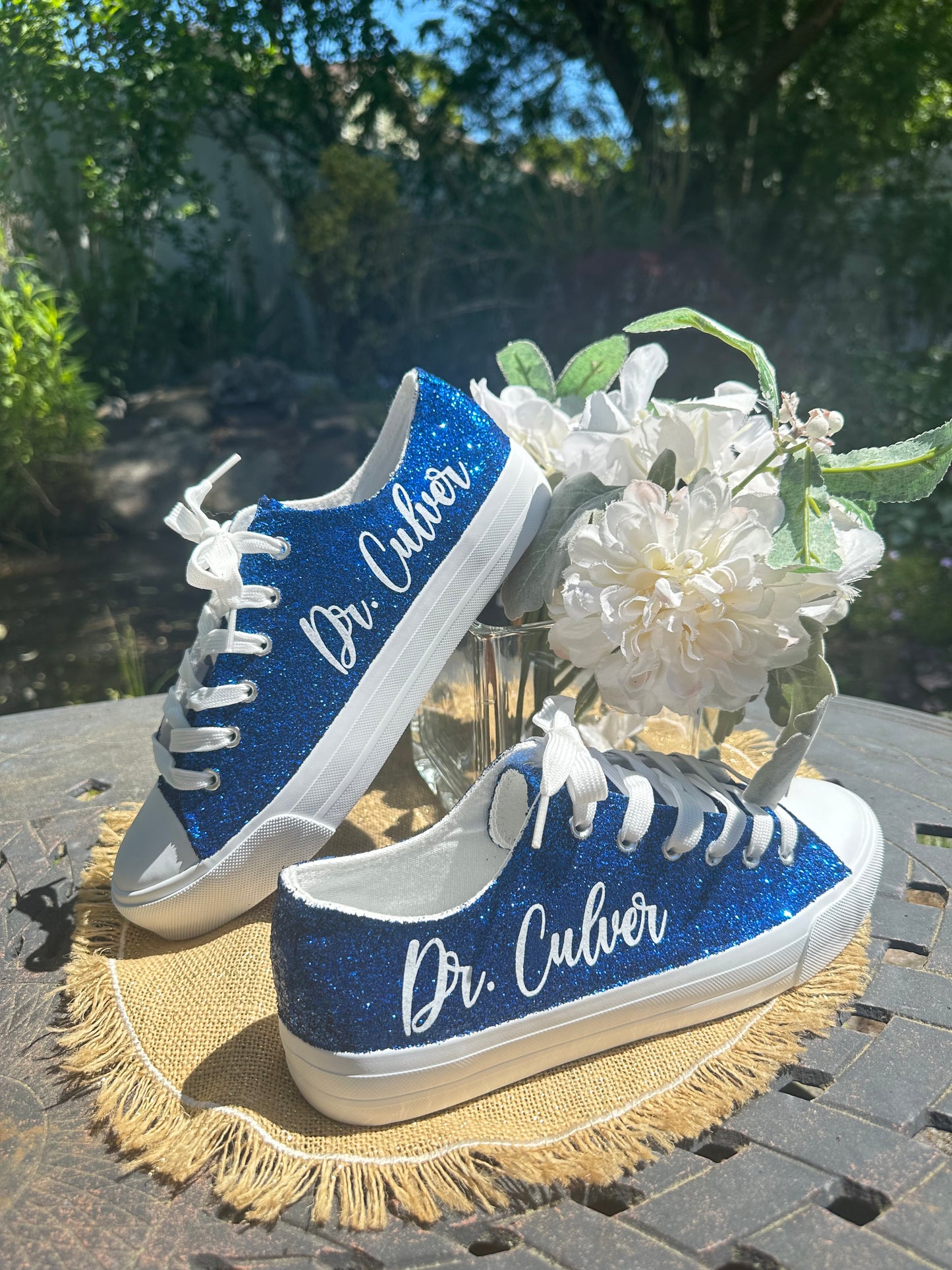 Royal Blue Glitter Sneakers
