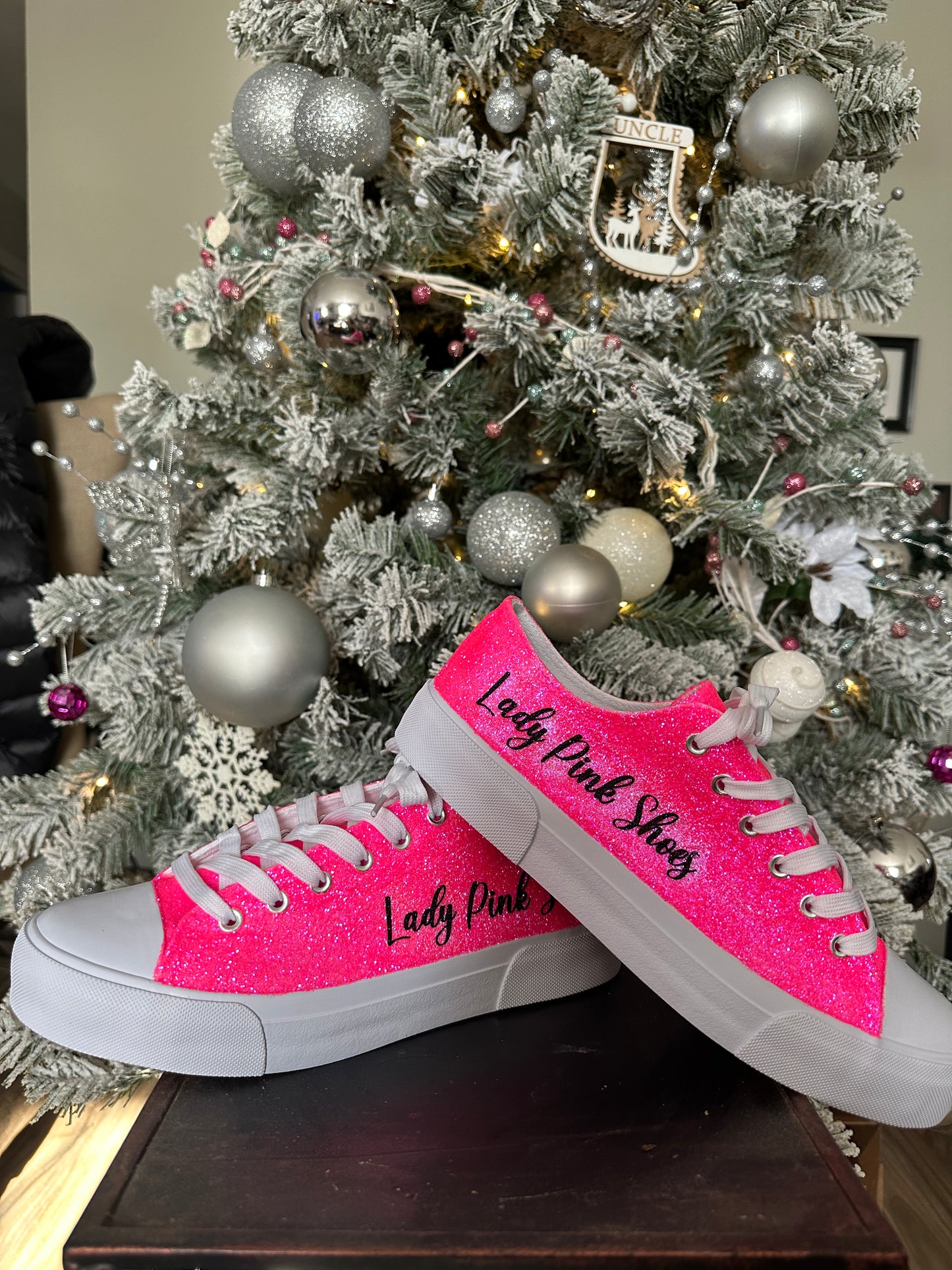 Hot Pink Glitter Sneakers