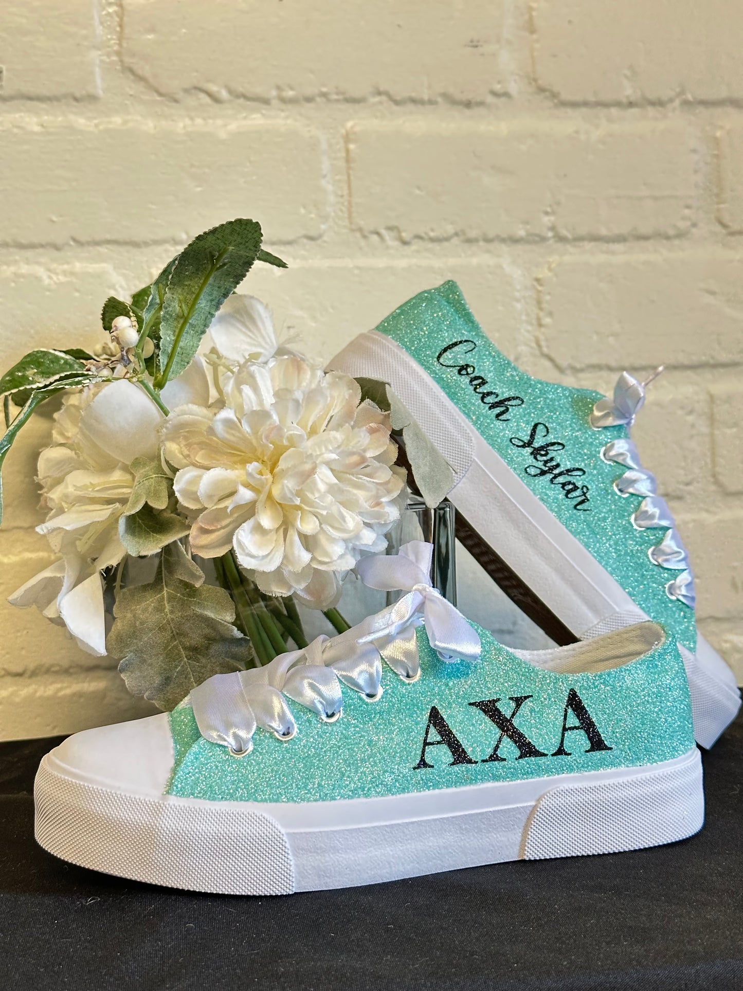 Tiffany Aqua Blue Glitter Sneakers