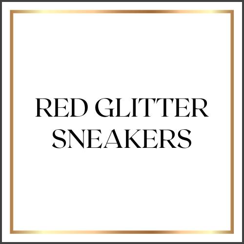 Shop Red Glitter Sneakers