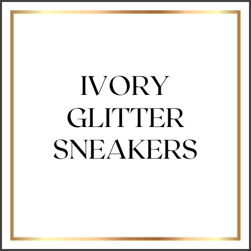 Ivory Glitter Sneakers