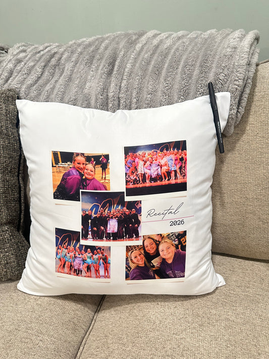 Personalized Graduation, Dance & Sports Team Signature Pillow | Custom Photo Keepsake Gift