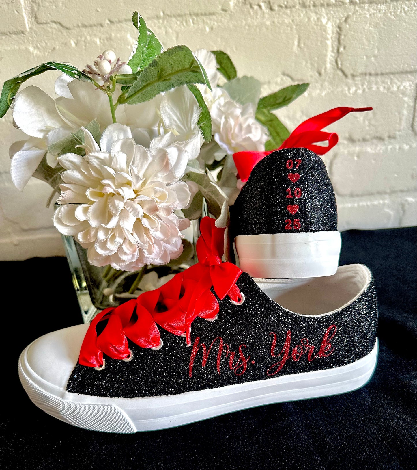 Black Glitter Sneakers