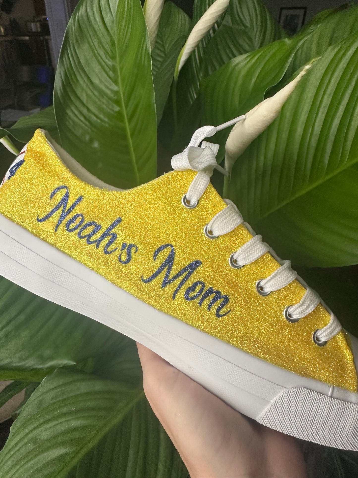 Banana Yellow Glitter Sneakers