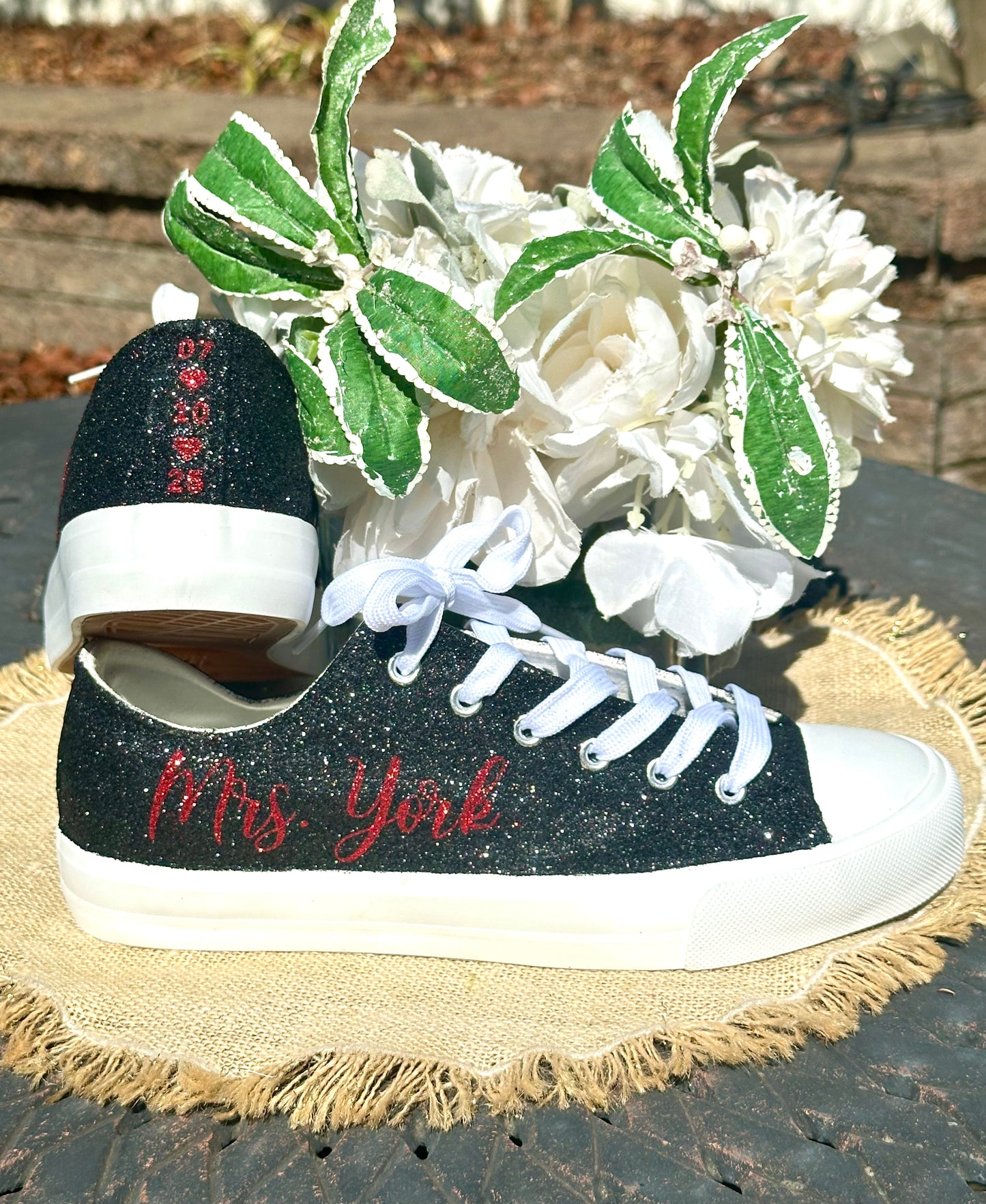 Black Glitter Sneakers
