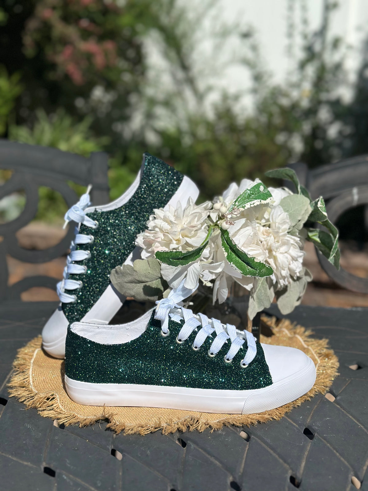 Fir Hunter Green Glitter Sneakers