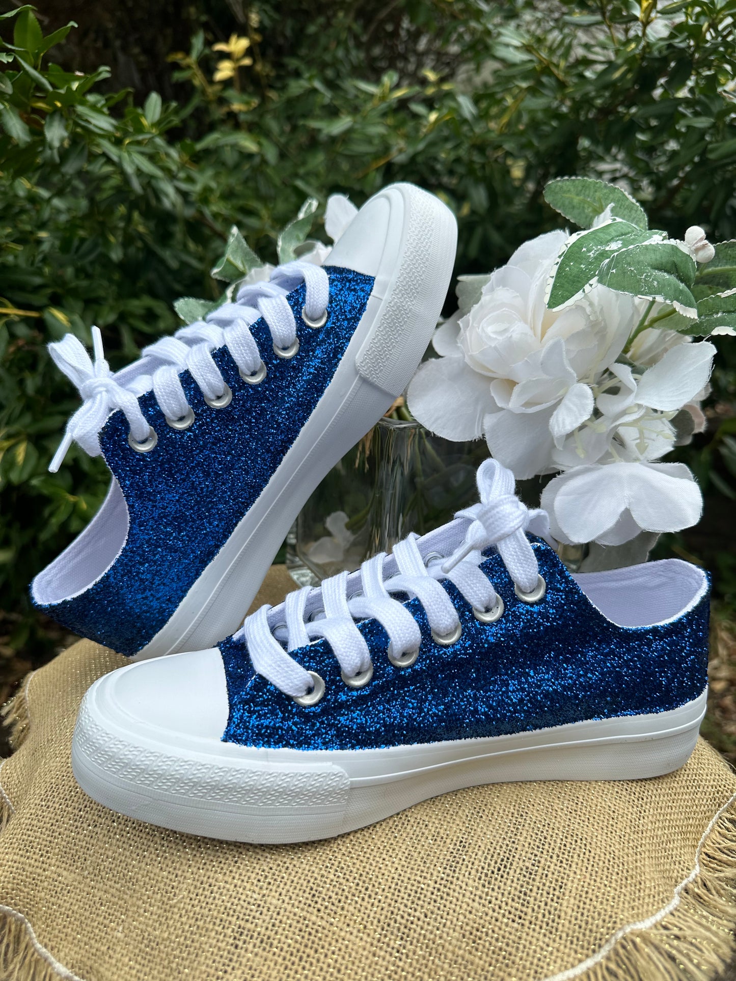 Royal Blue Glitter Sneakers