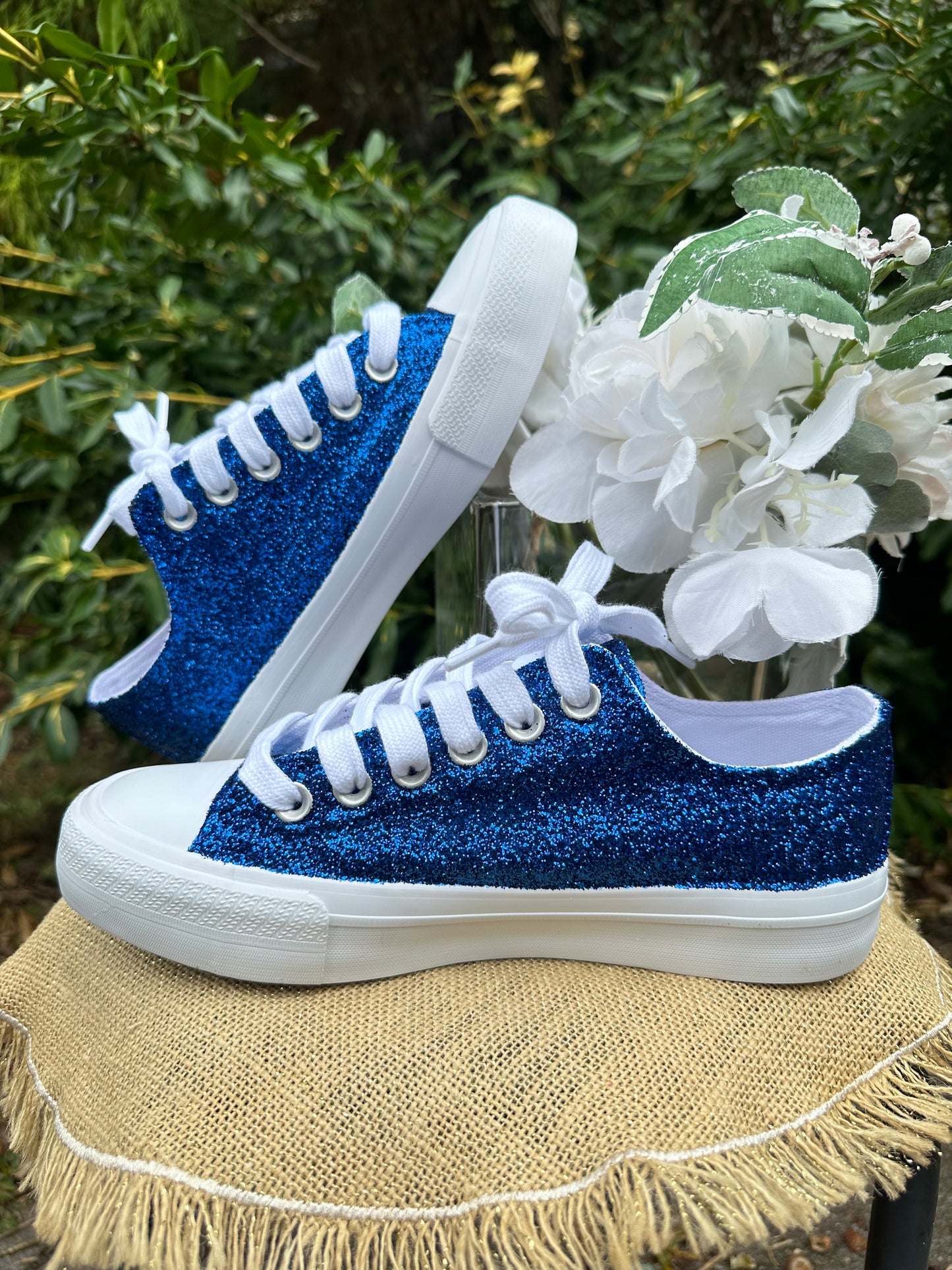 Royal Blue Glitter Sneakers