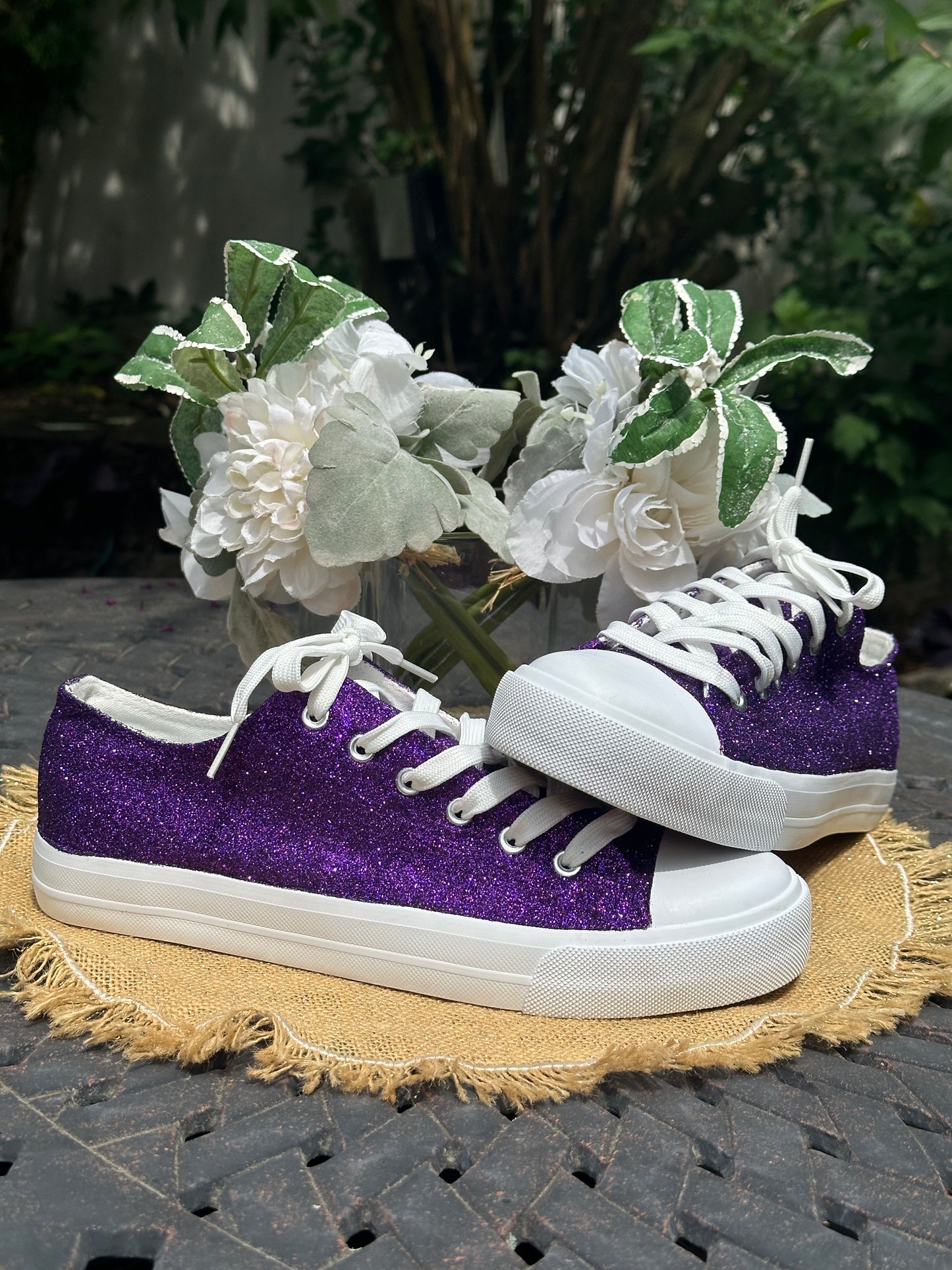 Plum Purple Glitter Sneaker