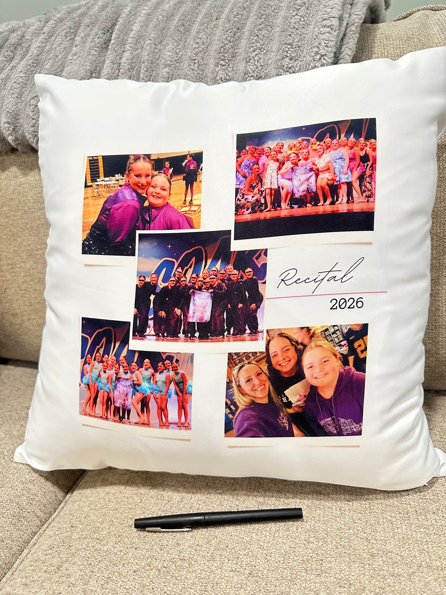 Personalized Graduation, Dance & Sports Team Signature Pillow | Custom Photo Keepsake Gift