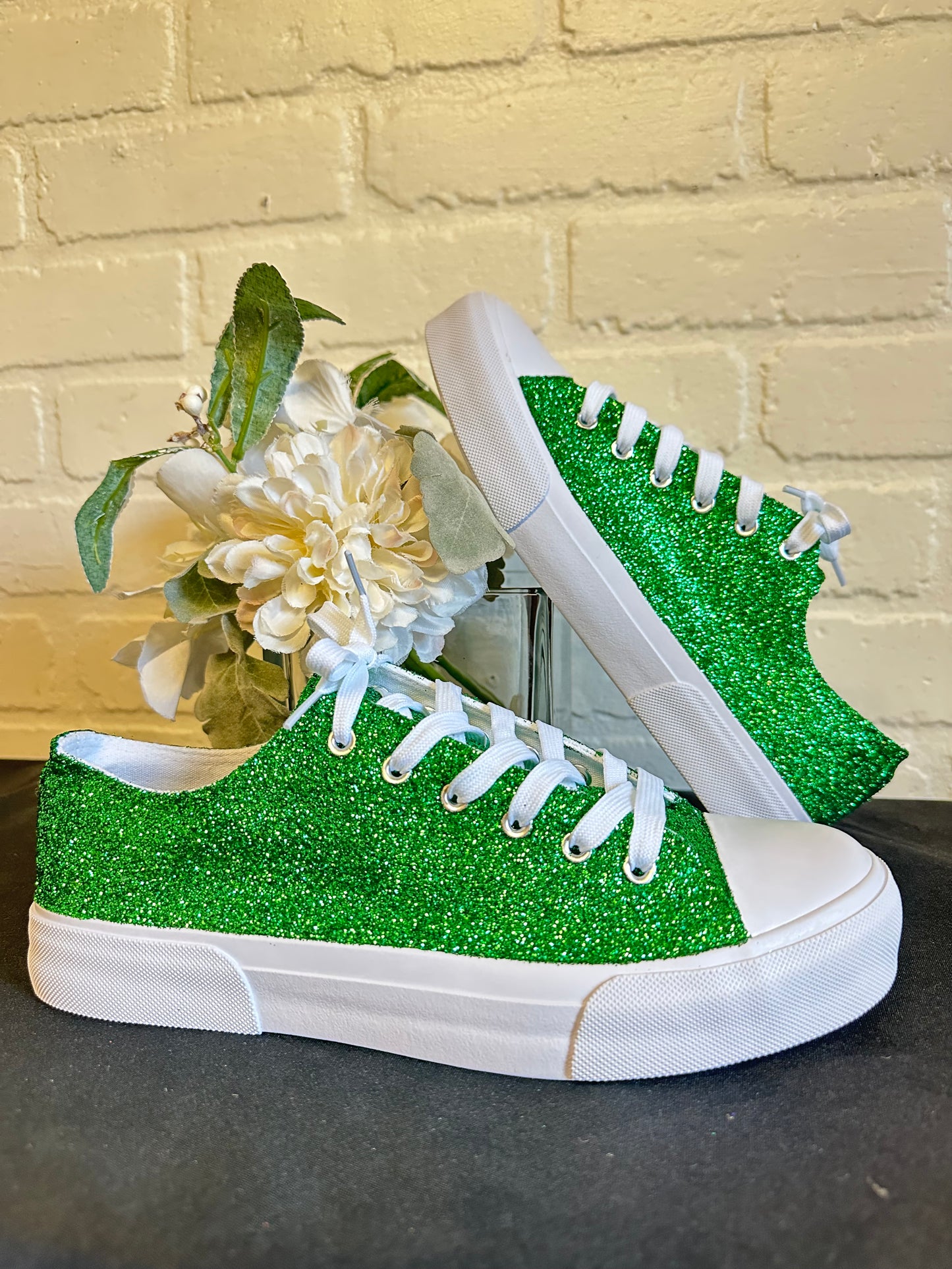 Green Glitter Sneakers