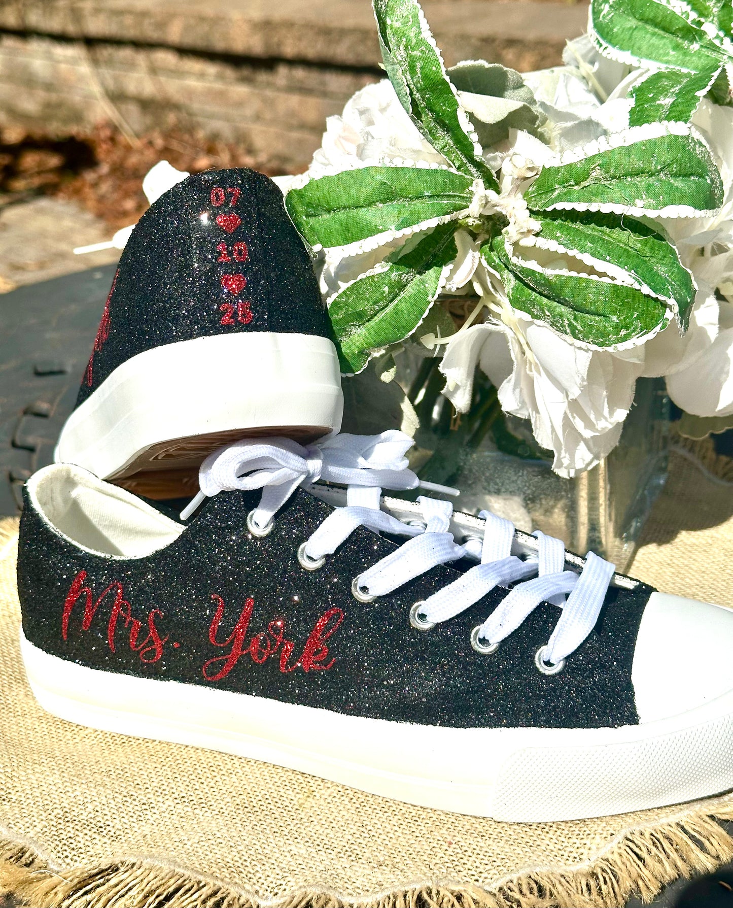 Black Glitter Sneakers