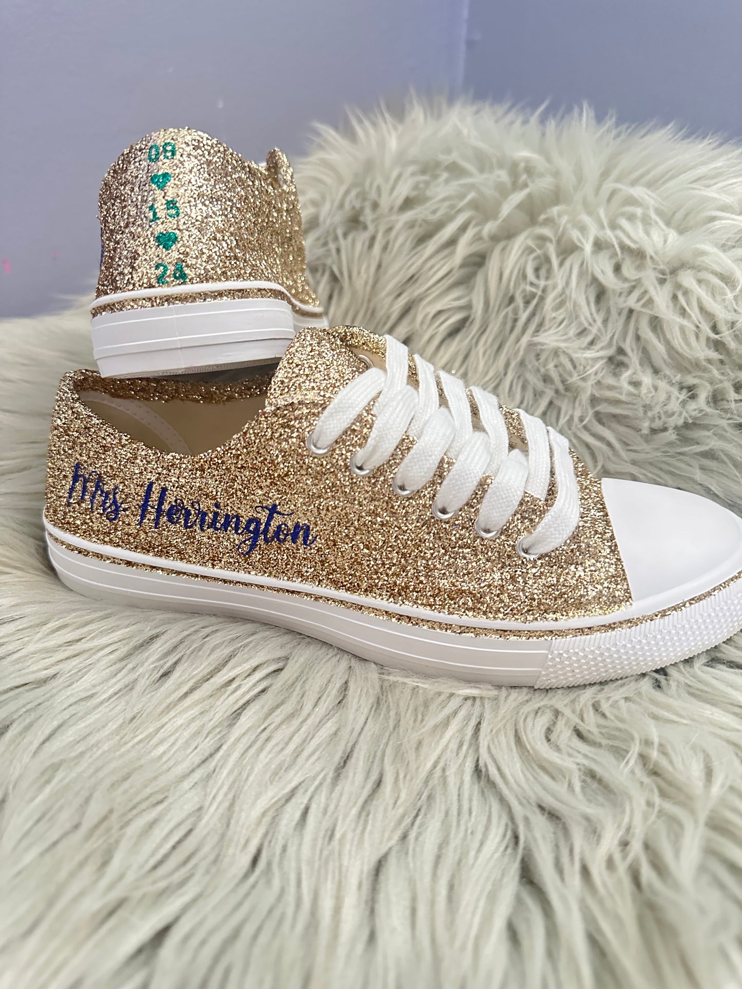 Vegas Gold Glitter Sneakers