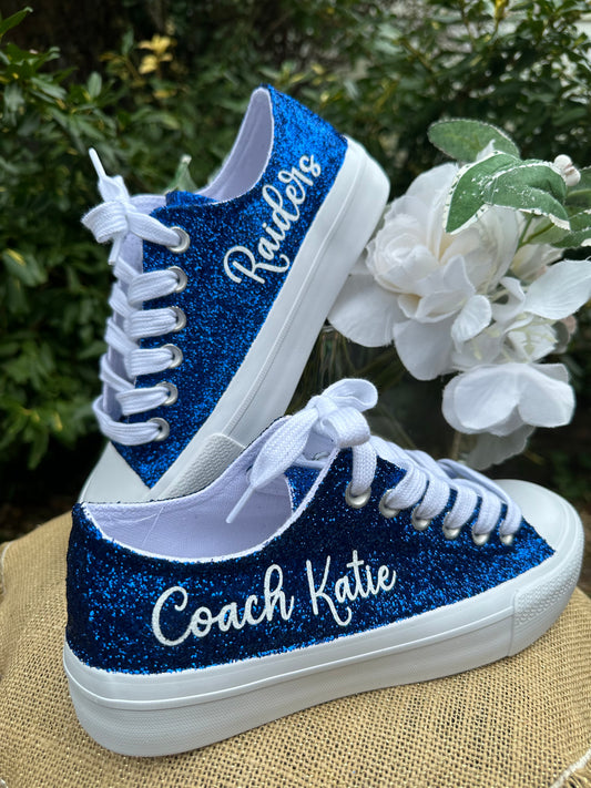 Royal Blue Glitter Sneakers