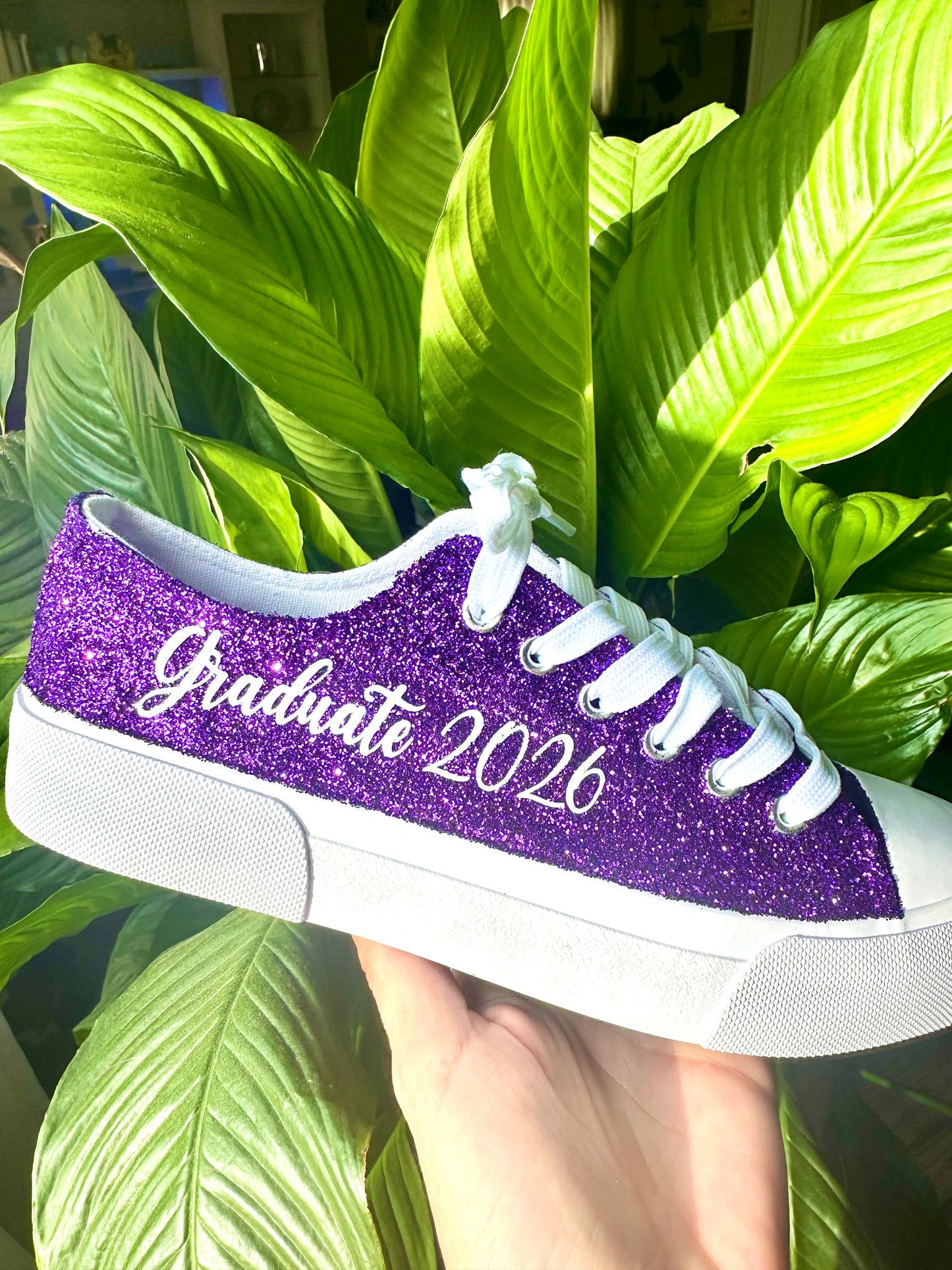 Personalized Plum Purple Wedding Sneakers