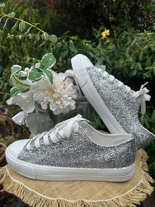 Supernova Silver Glitter Sneakers
