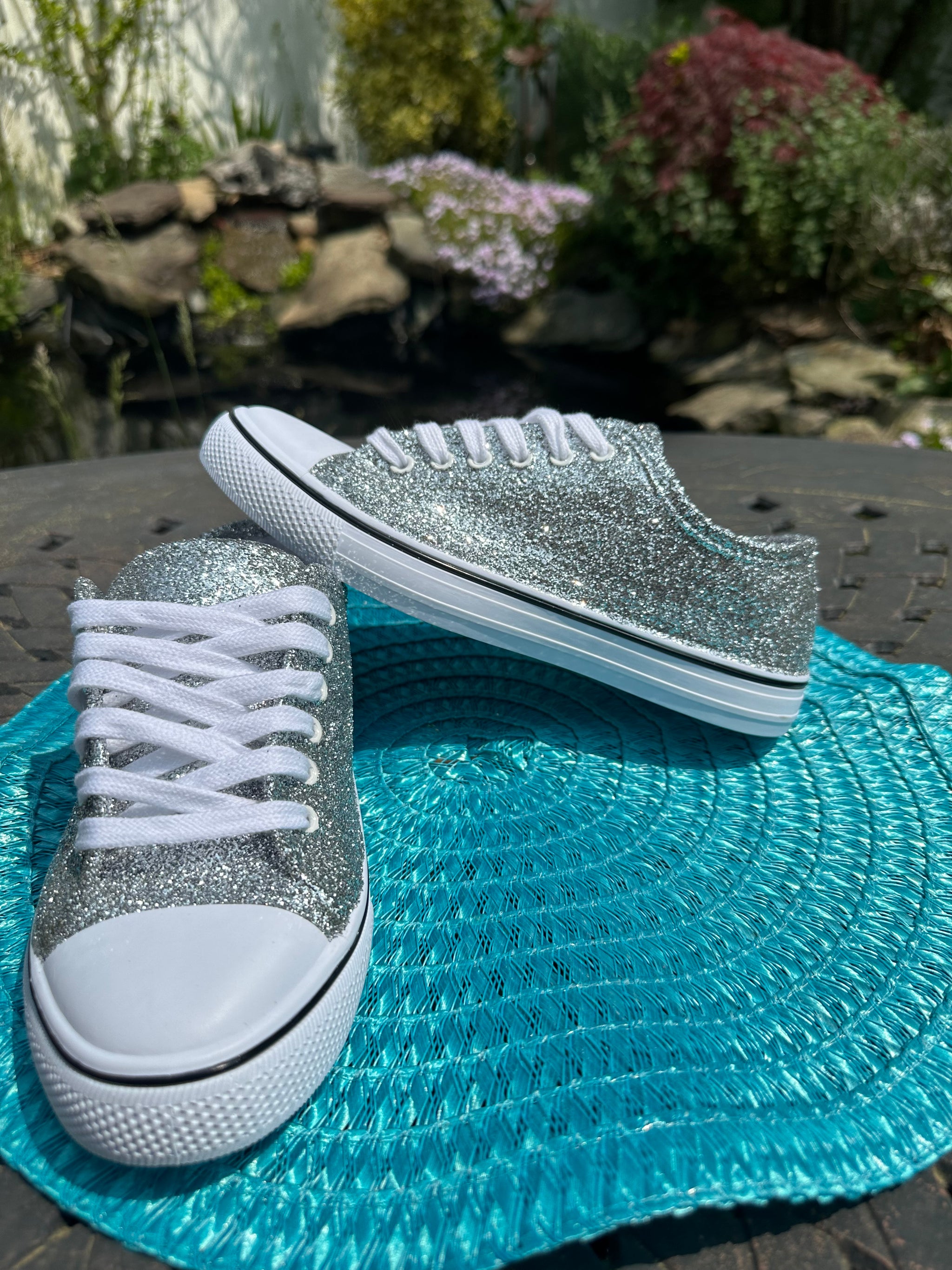 Star Silver Glitter Sneakers