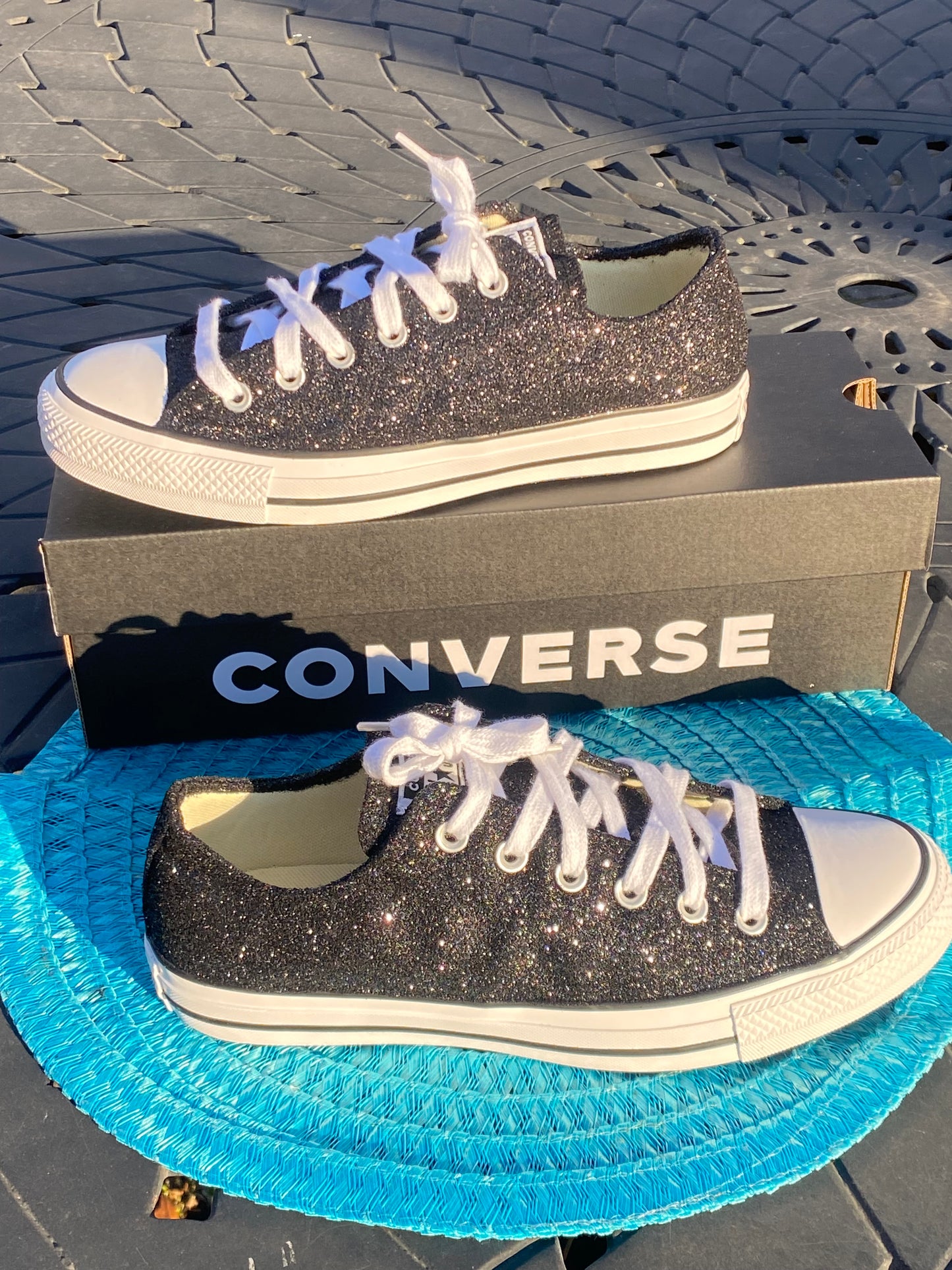 Black Glitter Converse Chuck Taylor All Star Sneakers