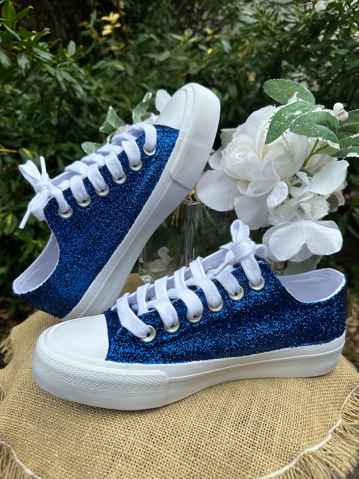 Royal Blue Glitter Sneakers