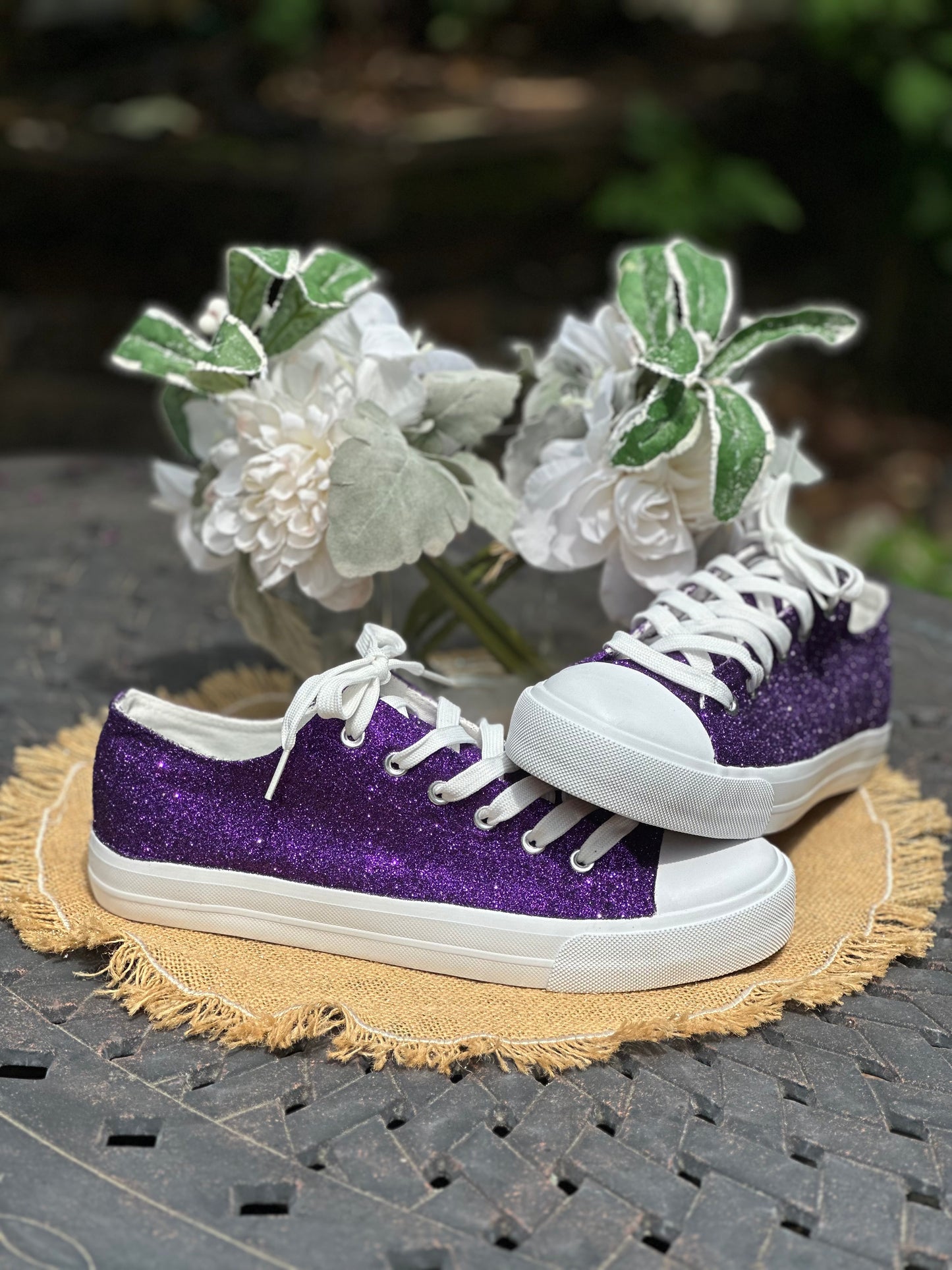 Plum Purple Glitter Sneaker