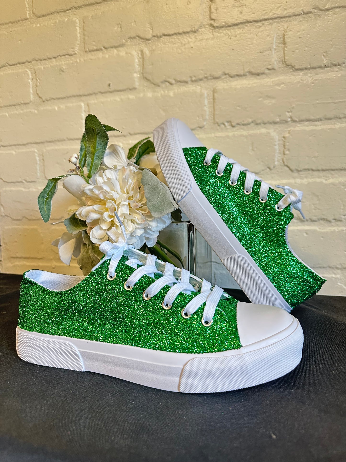 Green Glitter Sneakers