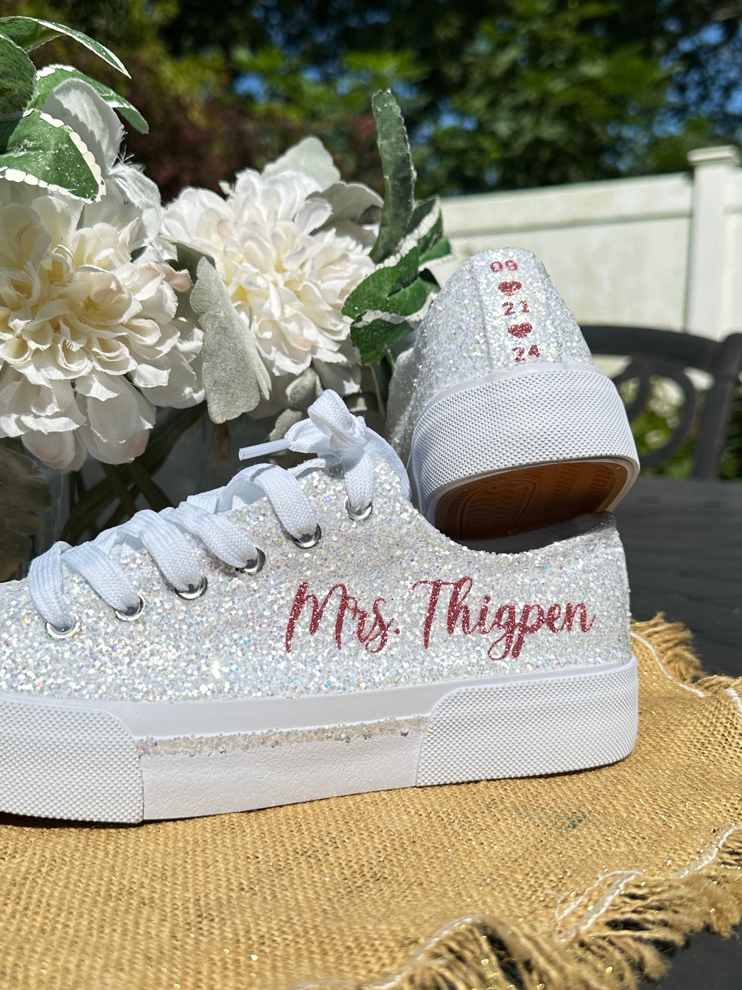 Glitter converse wedding shoes hotsell