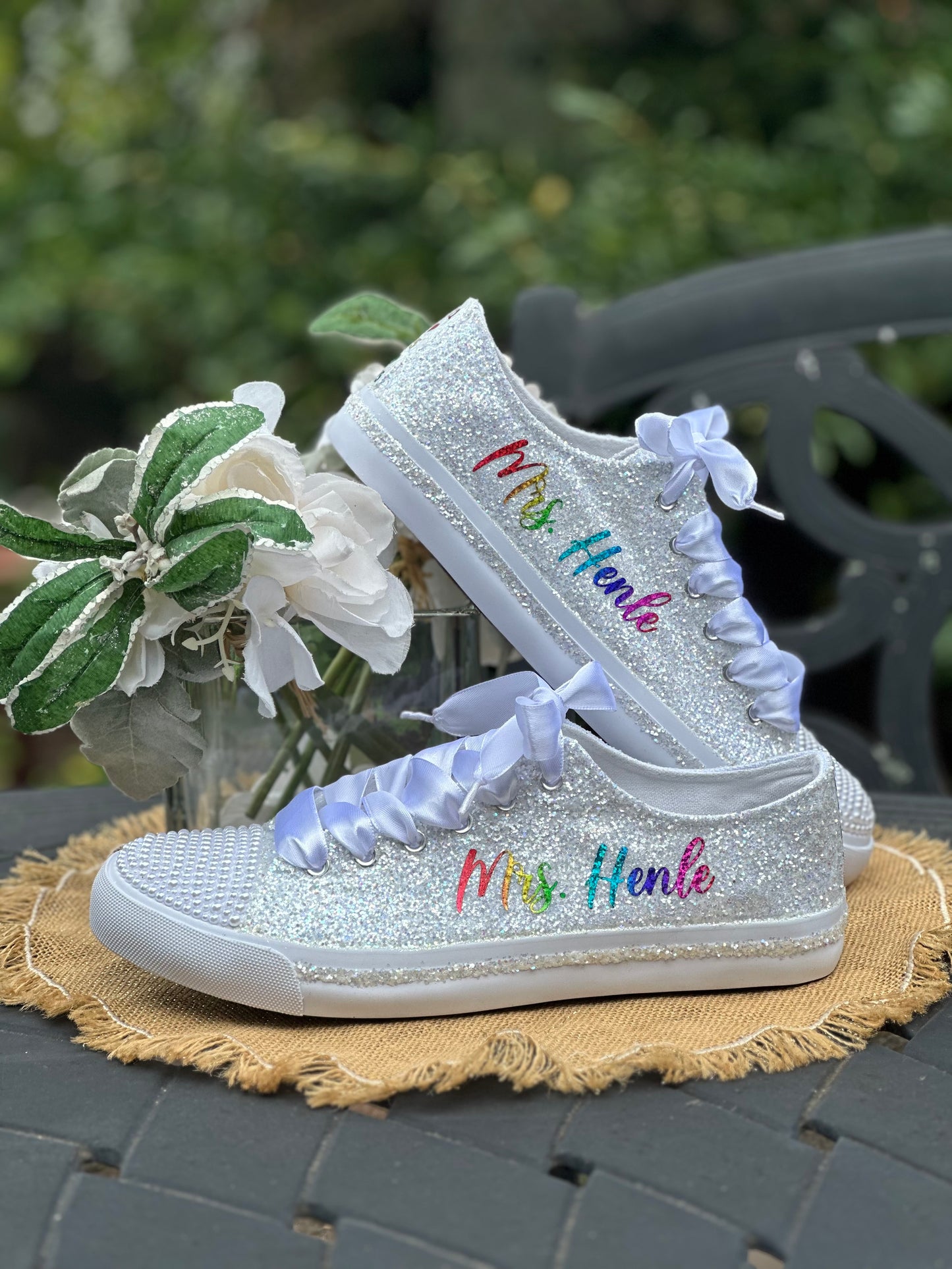 Glitter or Rhinestone Toe Add-On to Glittered Sneaker Order