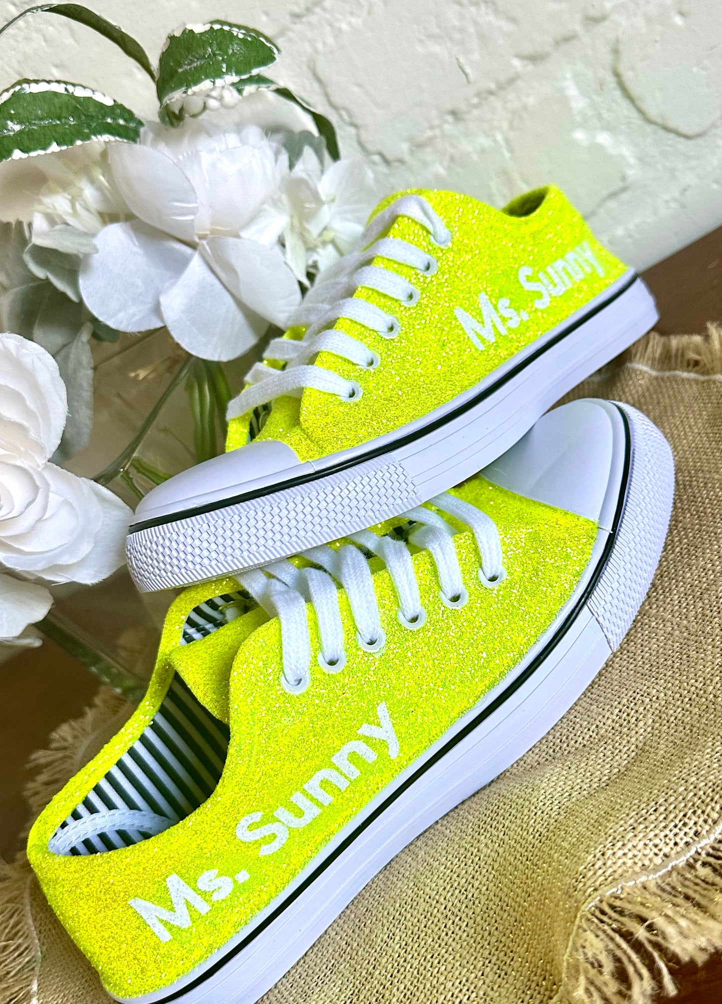 Sunshine Yellow Glitter Sneakers