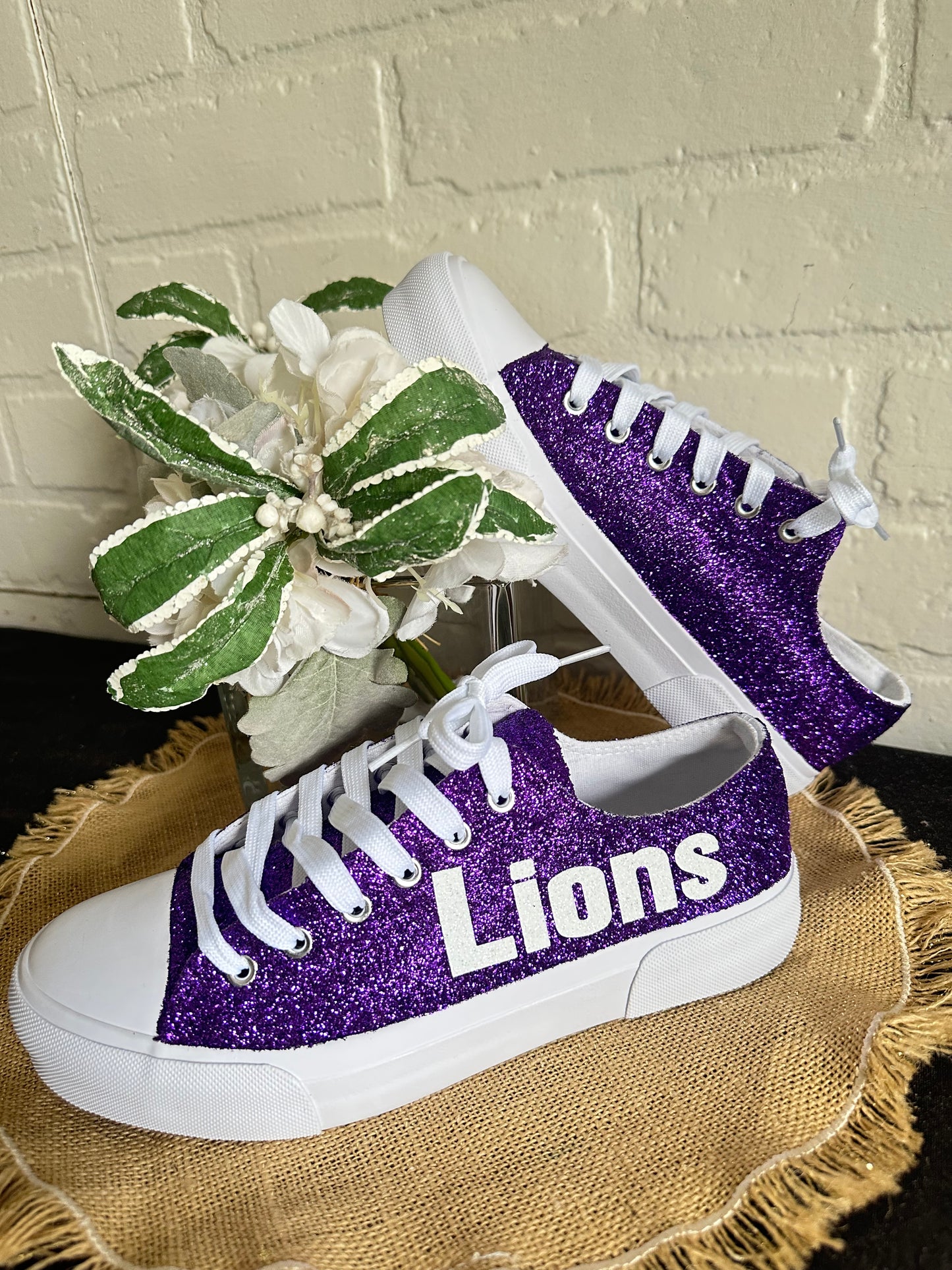 Personalized Plum Purple Wedding Sneakers