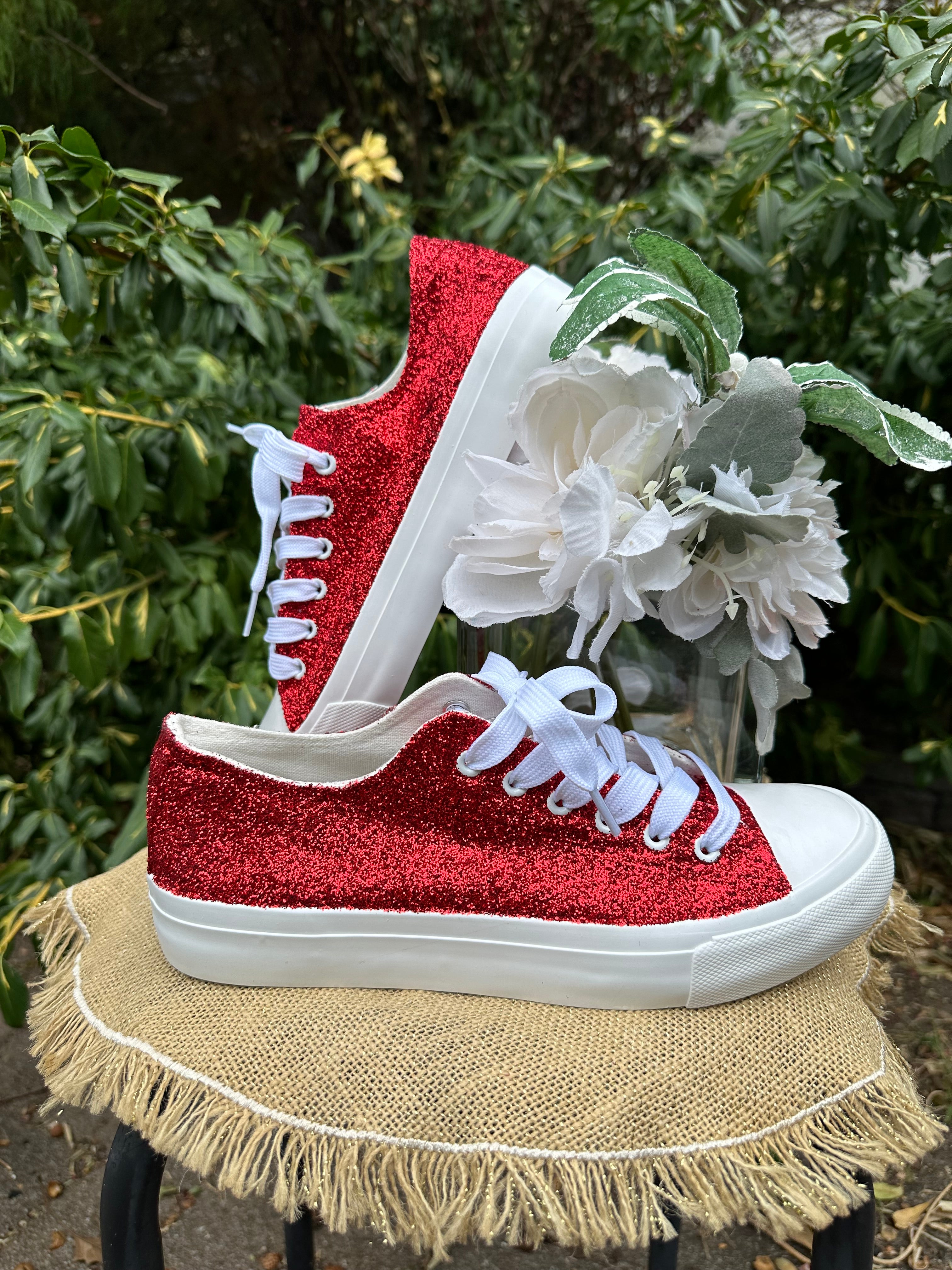 Custom Glitter Sneakers bucklos Glitter Tennis