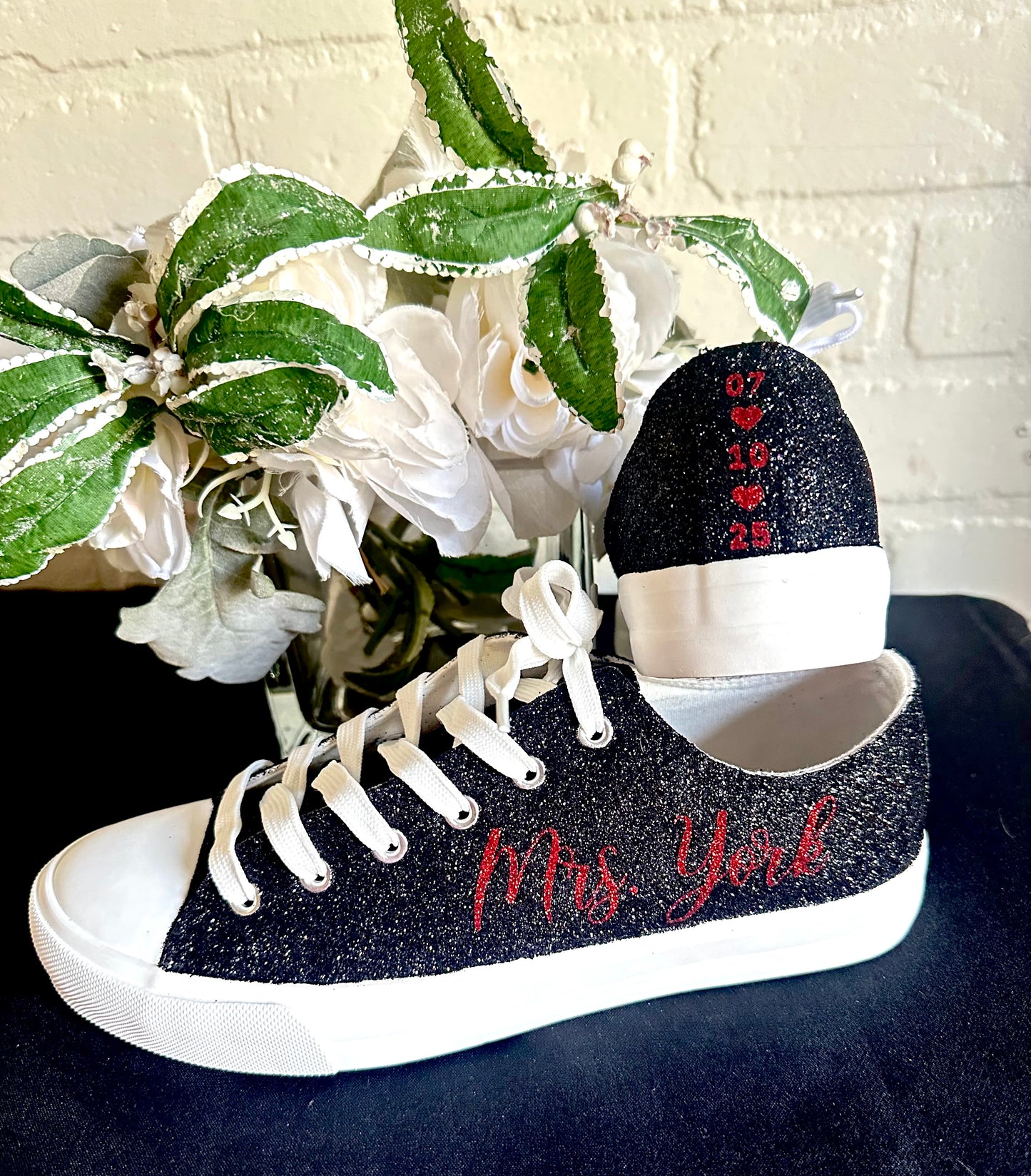 Black Glitter Sneakers