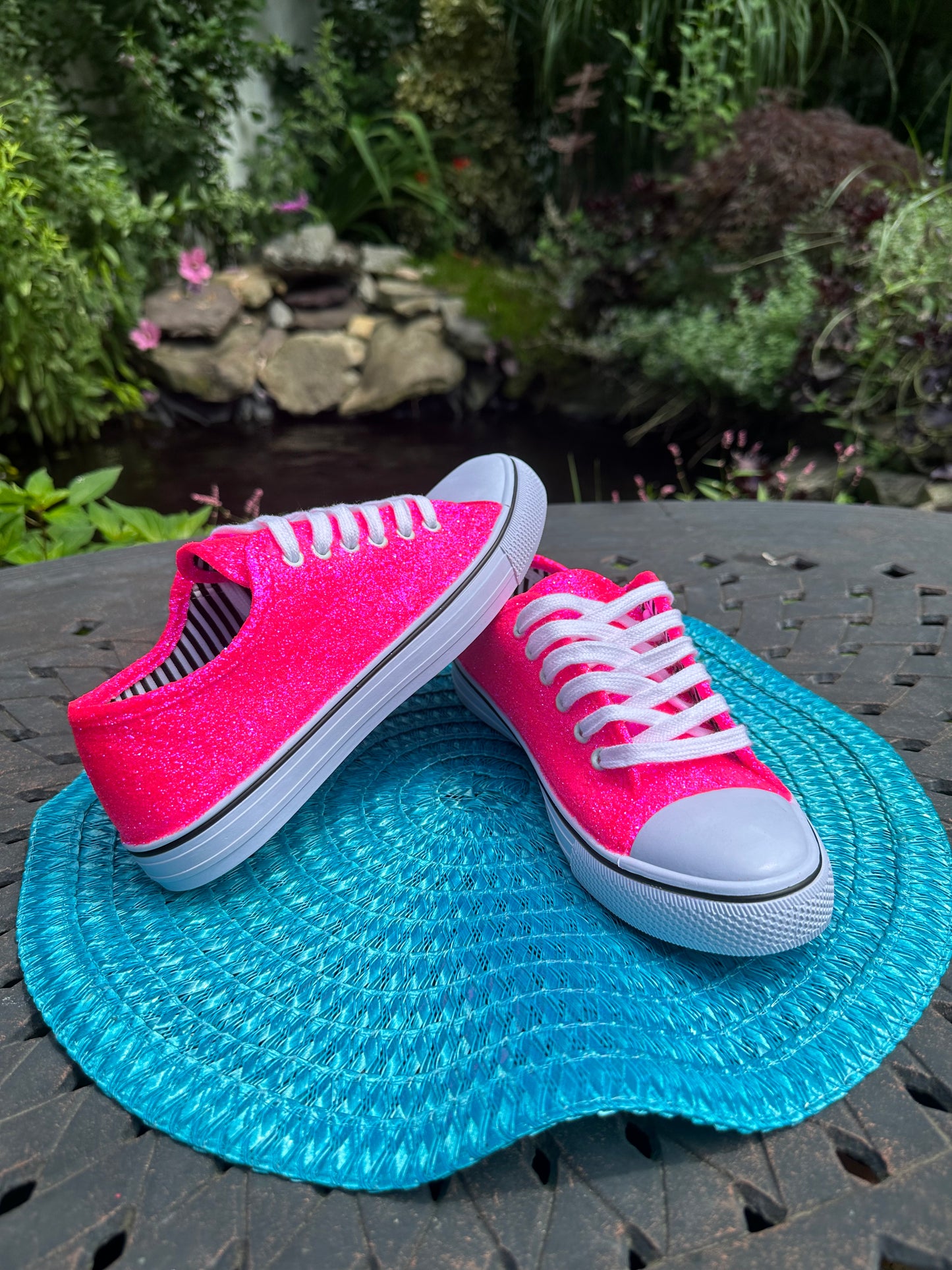 Hot Pink Glitter Sneakers