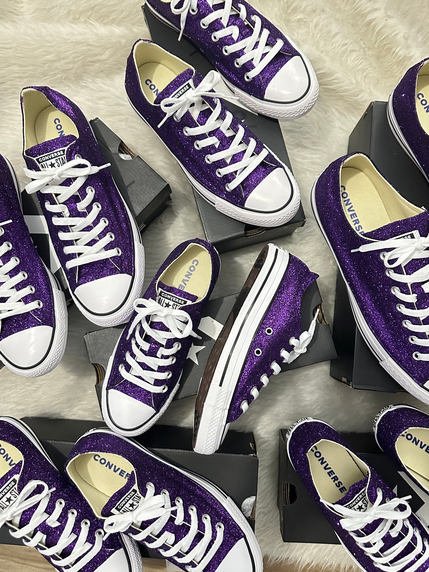 Plum Glitter Converse Chuck Taylor All Star Sneakers