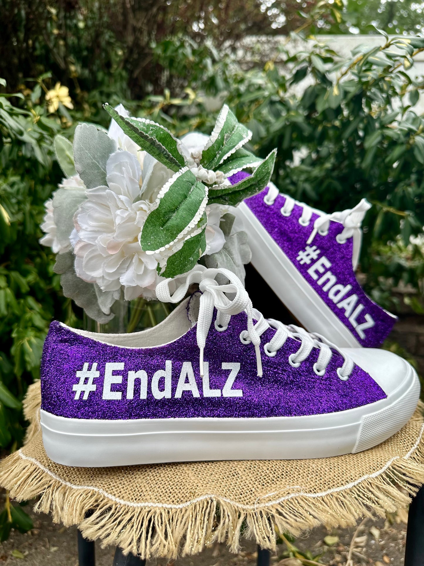 Personalized Plum Purple Wedding Sneakers