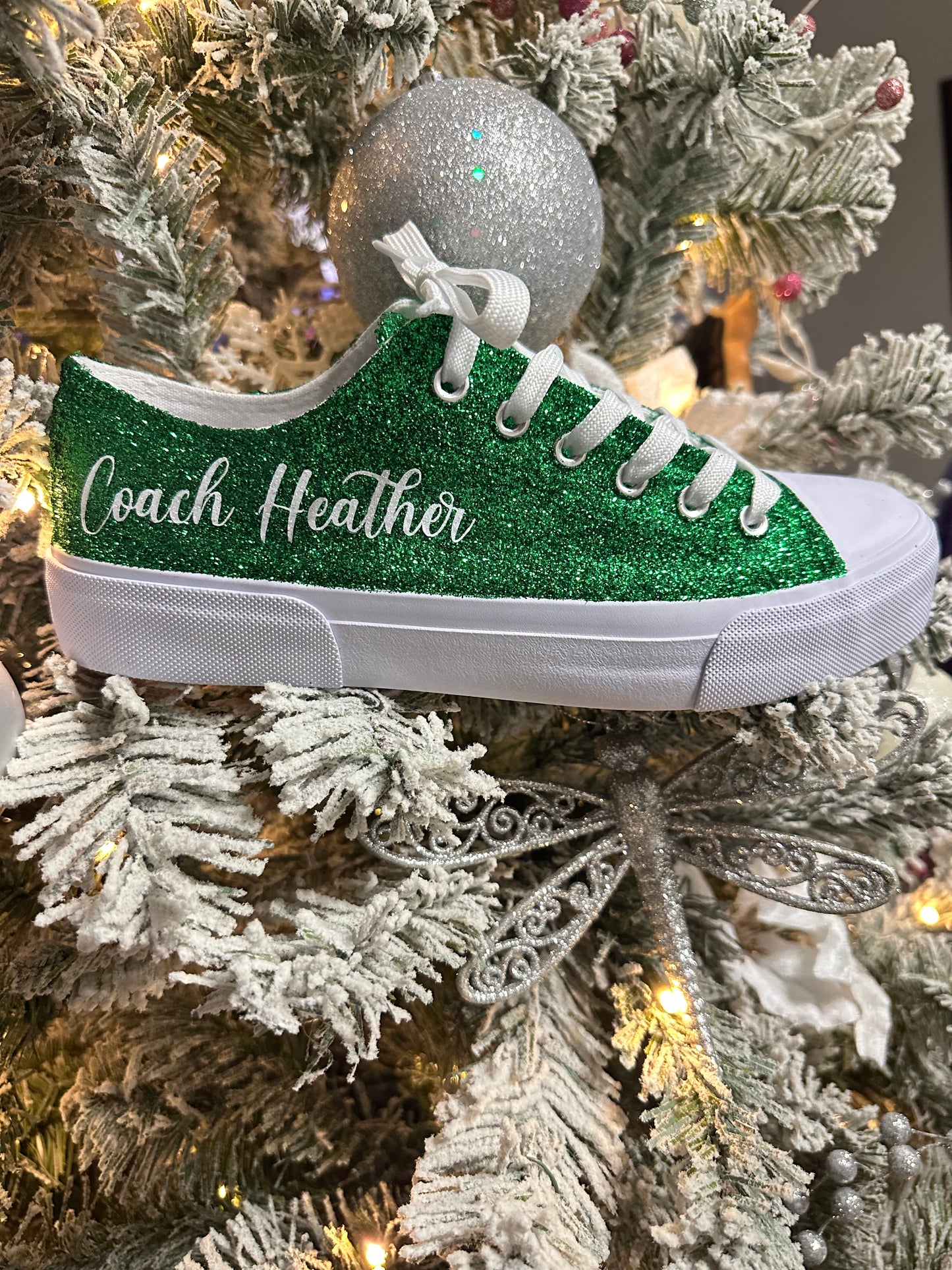 Green Glitter Sneakers