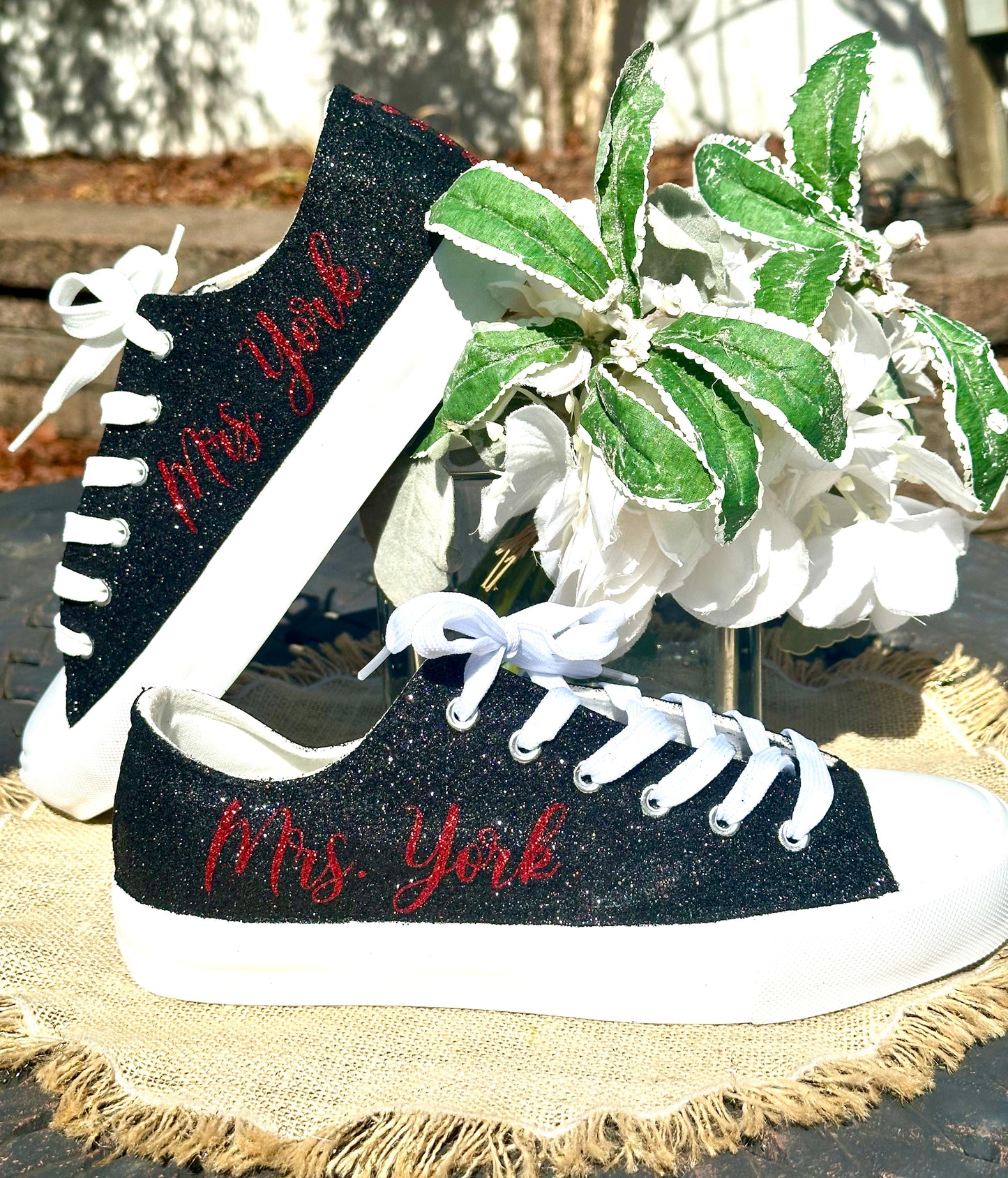 Black Glitter Sneakers