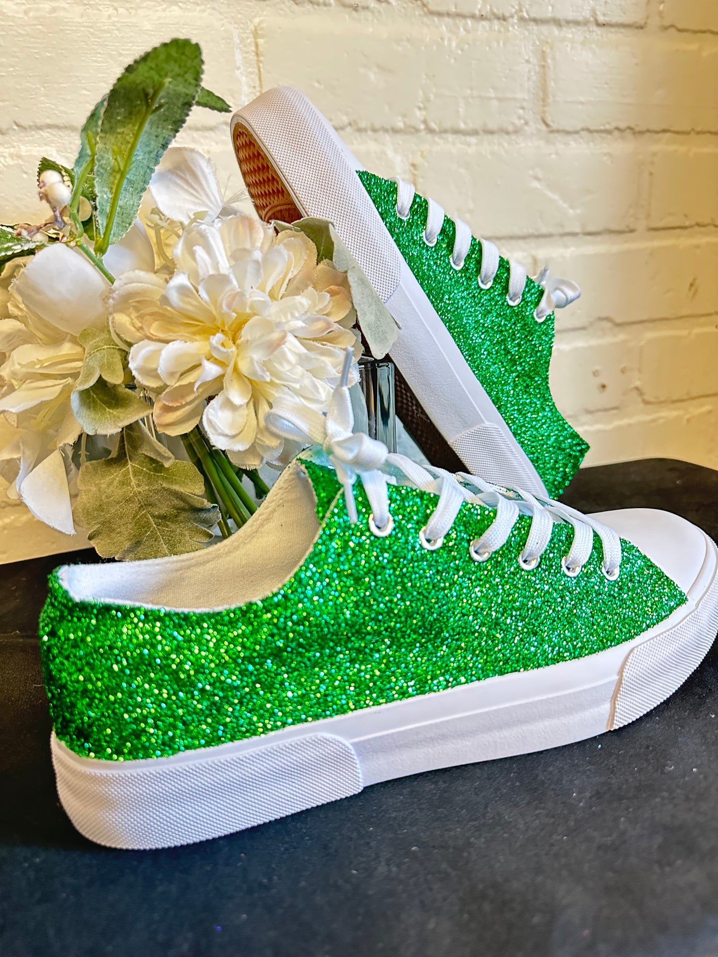 Green Glitter Sneakers