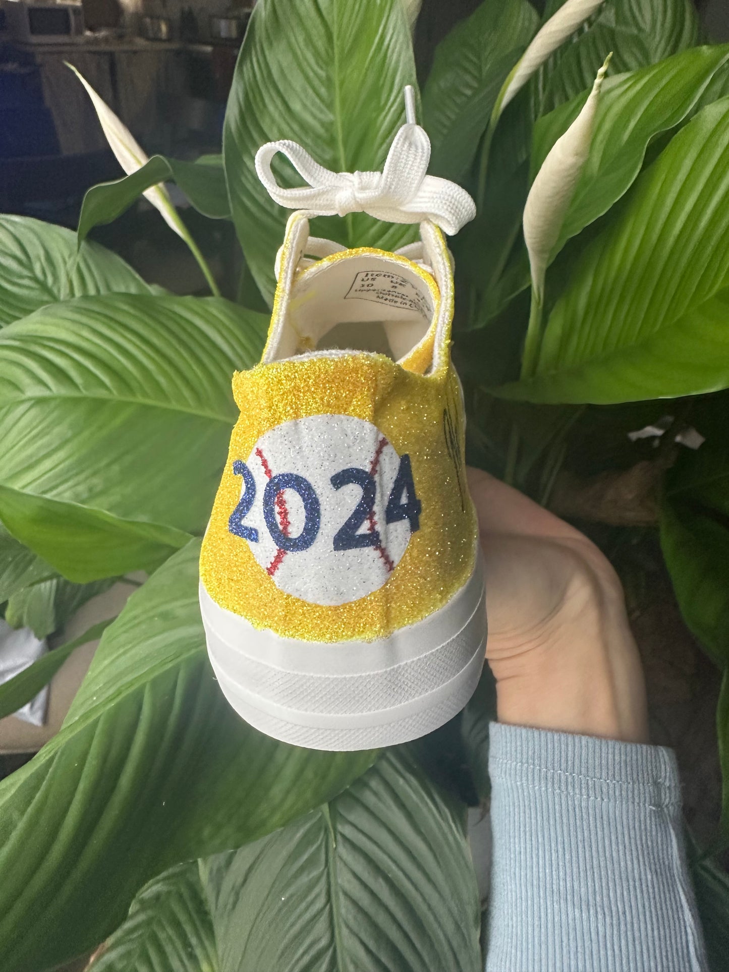 Banana Yellow Glitter Sneakers