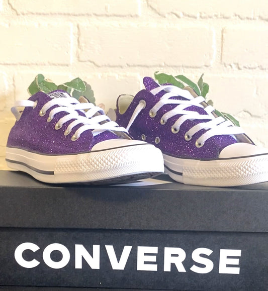 Plum Glitter Converse Chuck Taylor All Star Sneakers